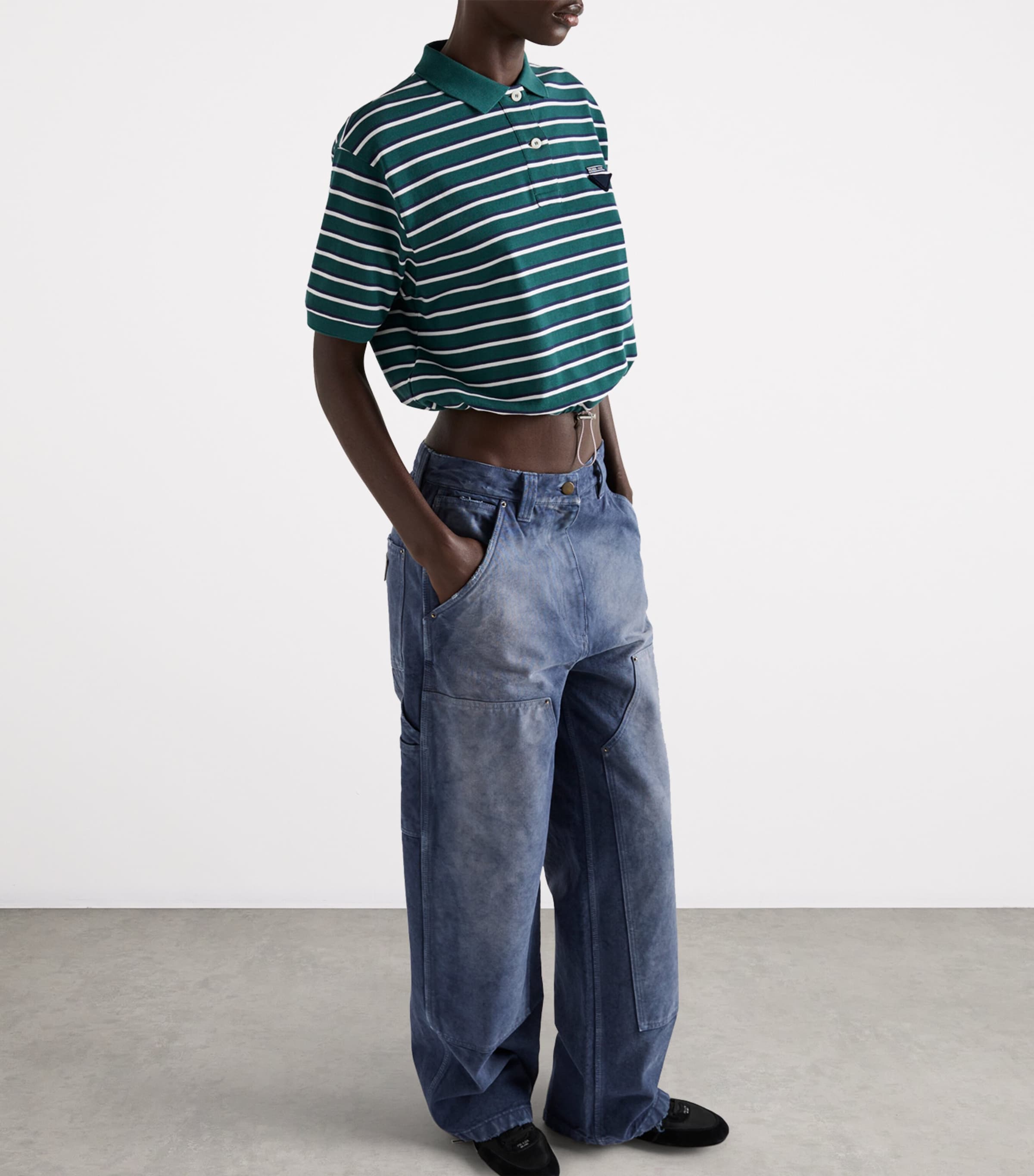 Cotton Canvas Carpenter Trousers F0124 Image 3