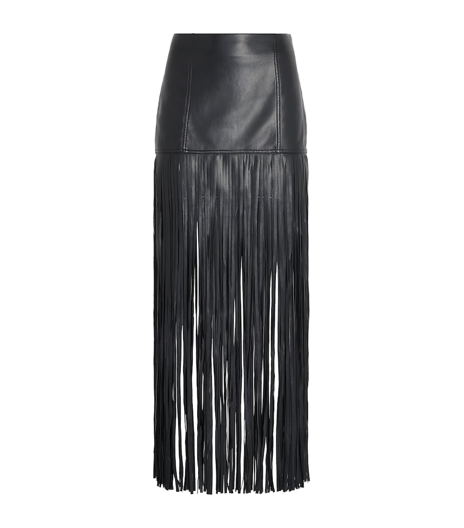 Toccin Womens Fringe Soren Mini Skirt Jet Image 1