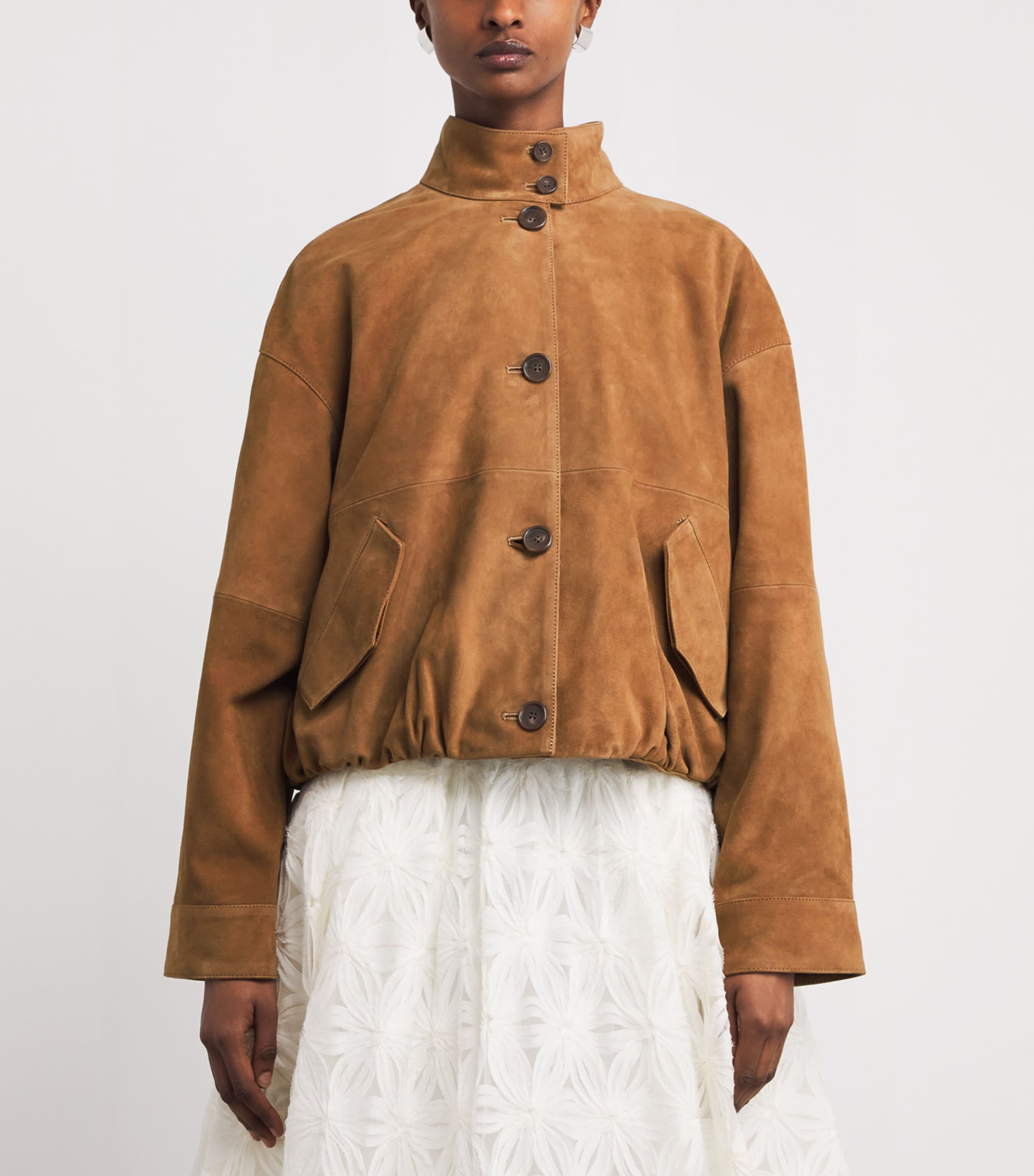 Suede Marley Bomber Jacket CAMEL Image 3