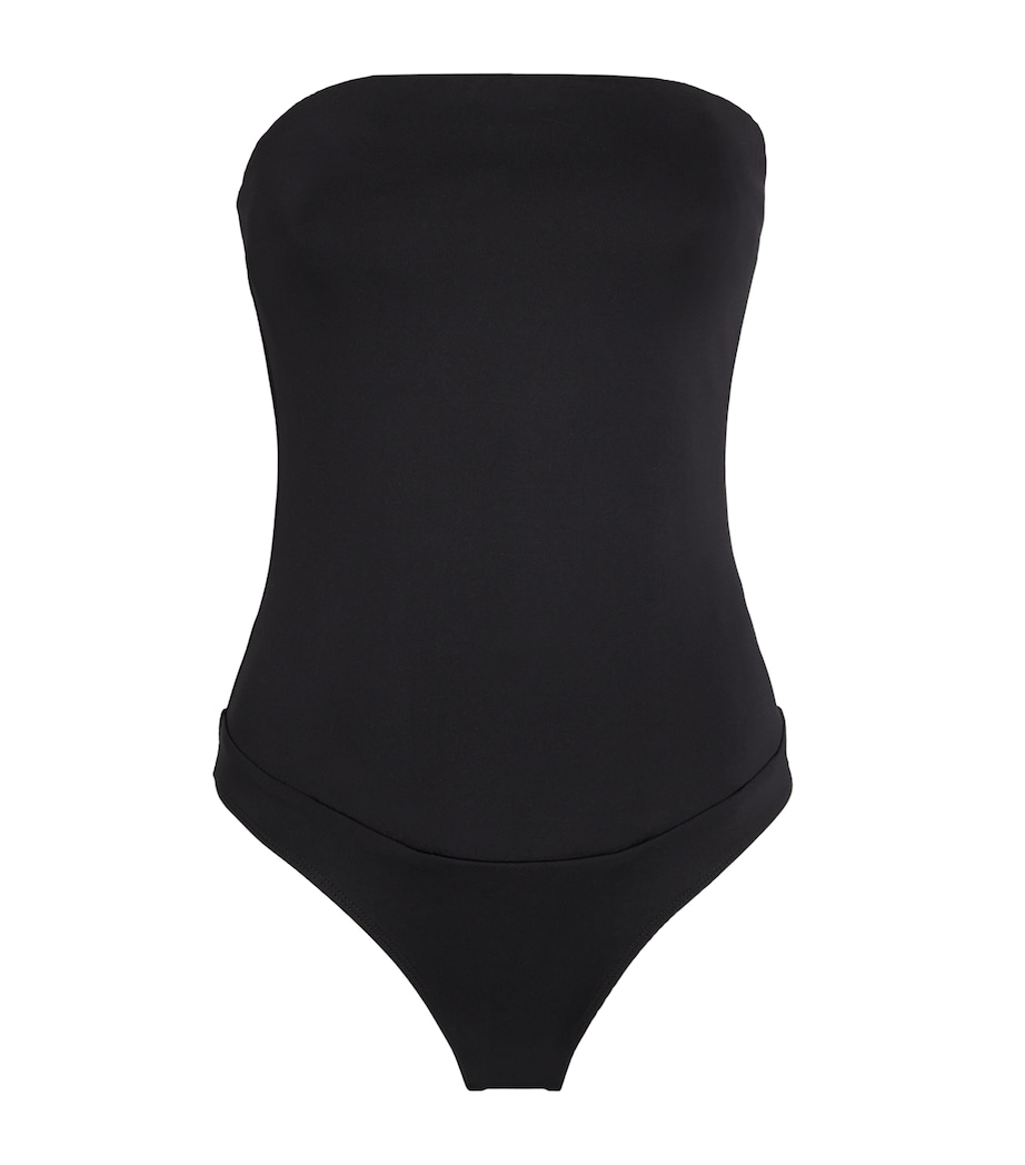 Scuba Corset Strapless Bodysuit 001BLACK Image 1