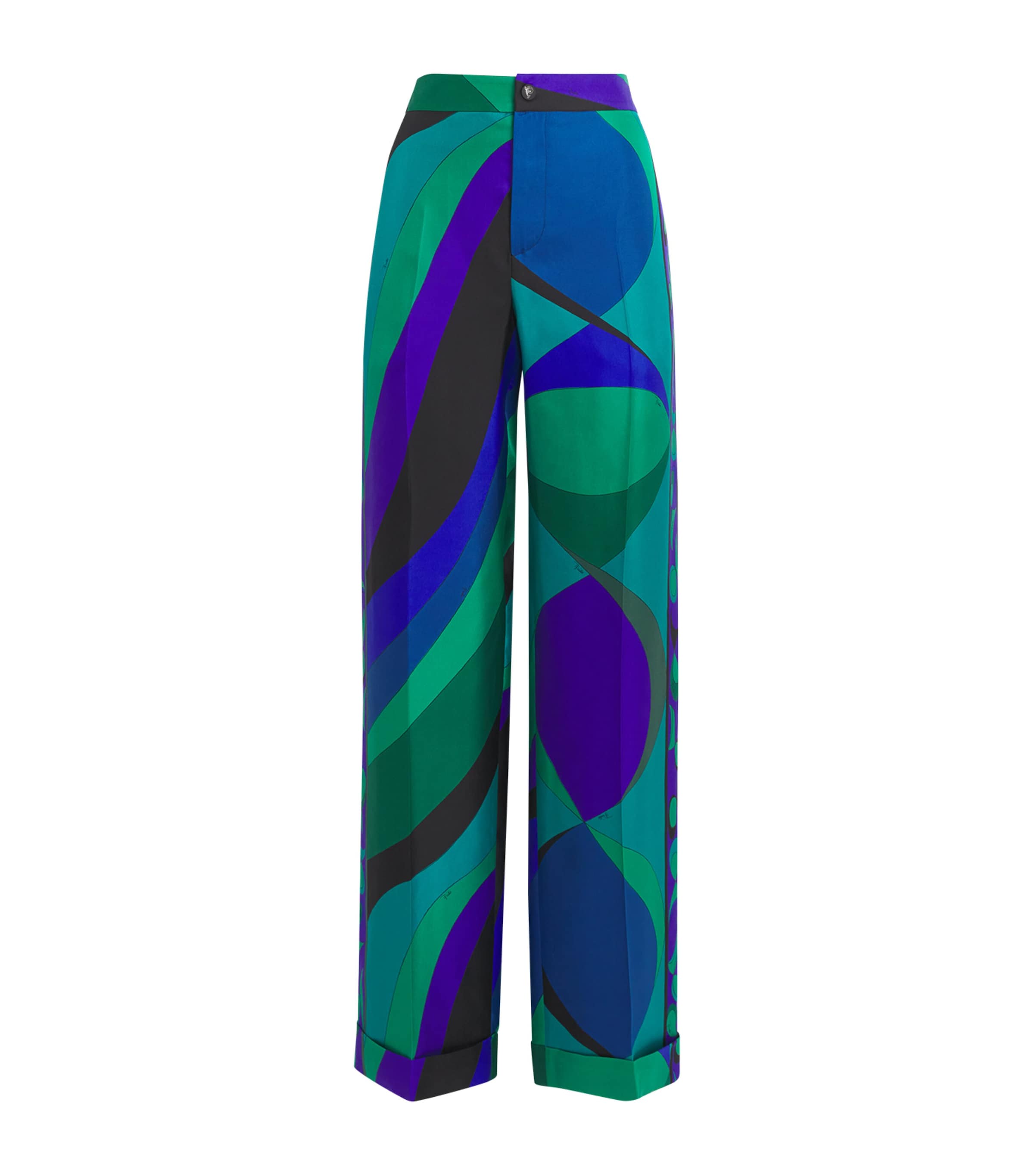 Pucci Silk Straight Trousers