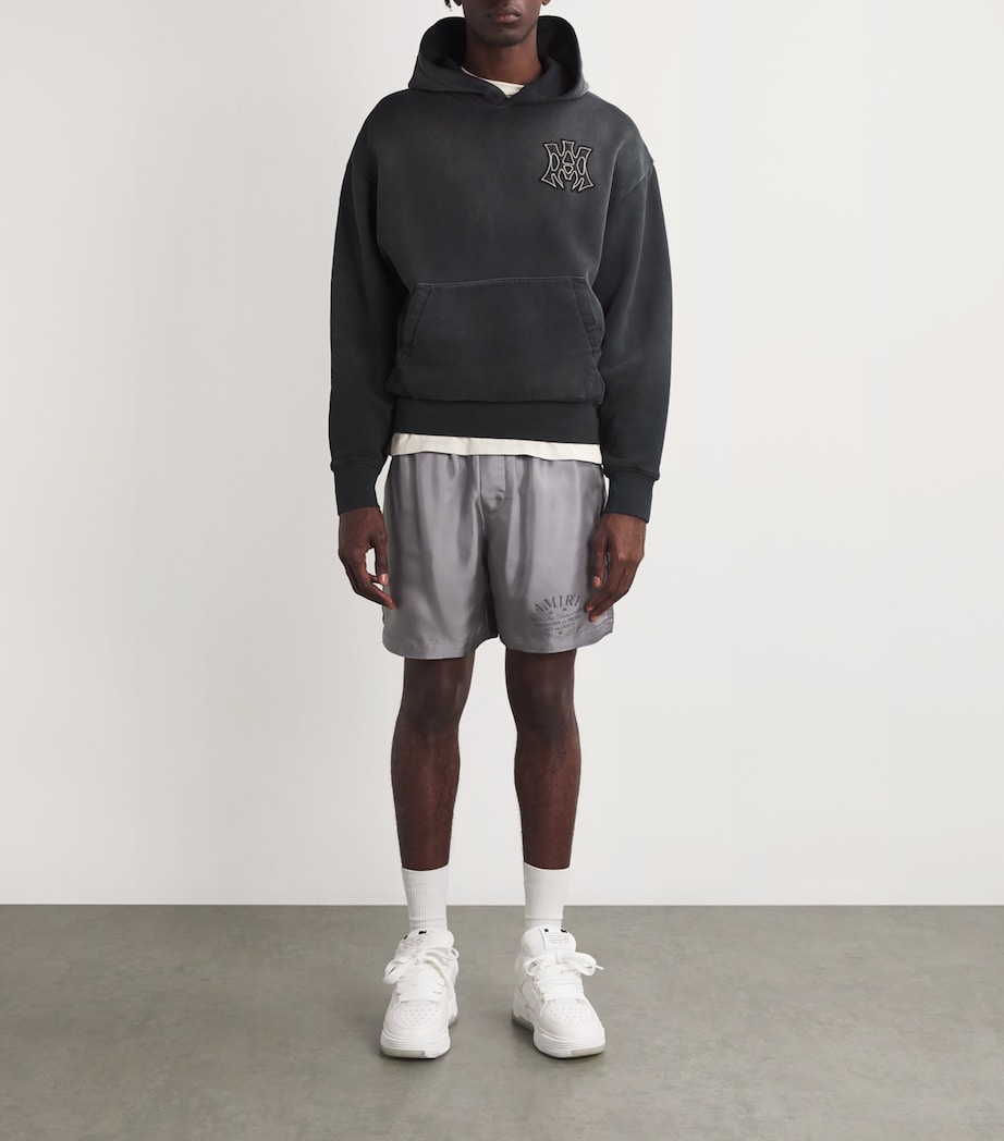 AMIRI Mens Cotton Logo Hoodie Black Image 2