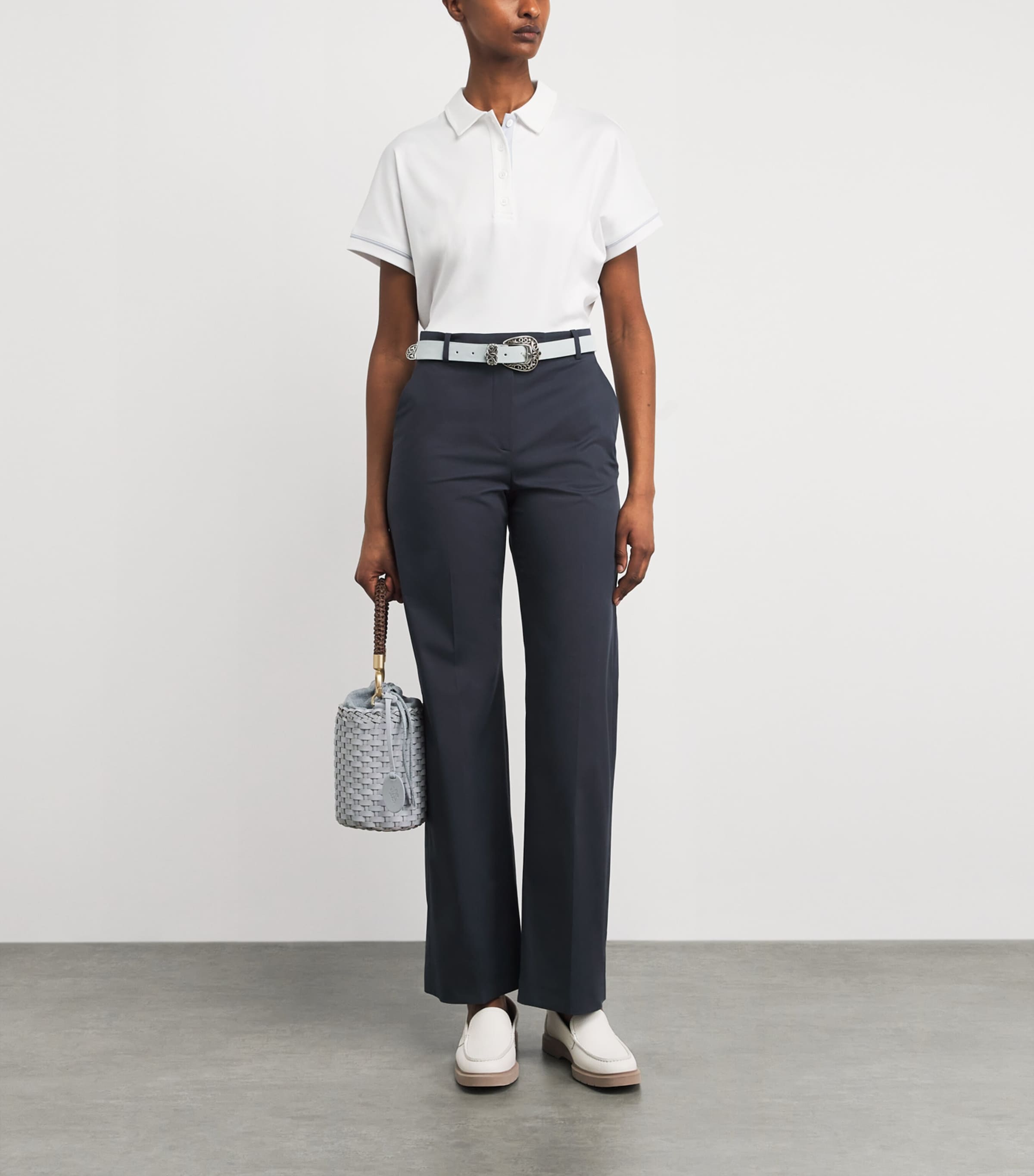 Eleventy Womens Tailored Trousers Blu Scuro Image 2
