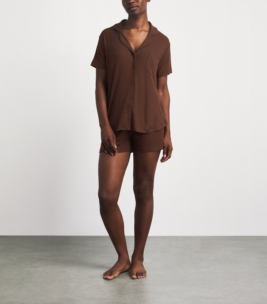 Skims Womens Soft Lounge Short Pyjamas Cocoa Image 2