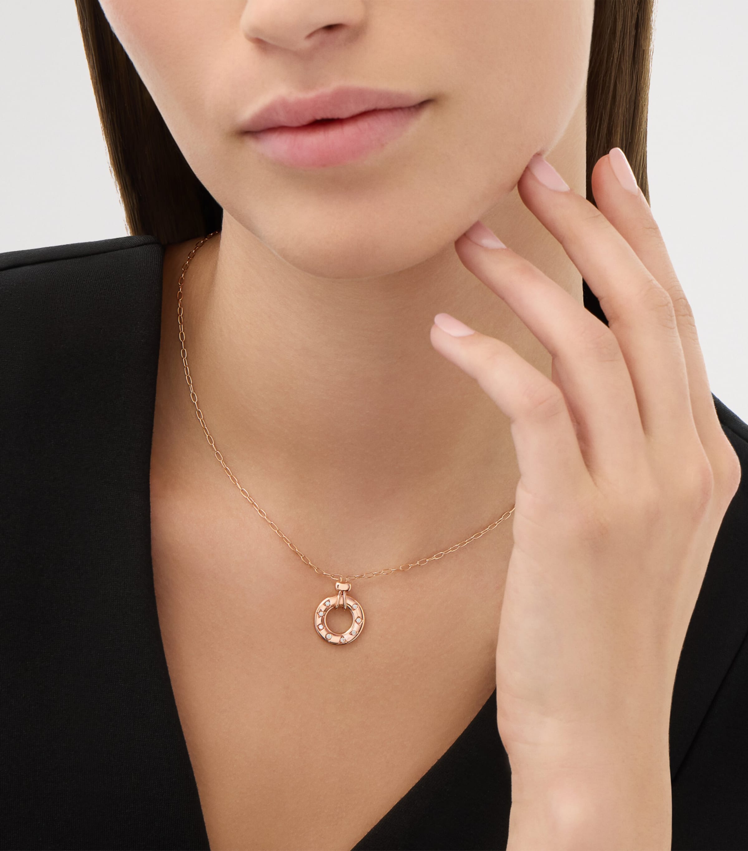 Pomellato Rose Gold and Diamond Iconica Fancy Reversible Necklace Image 2