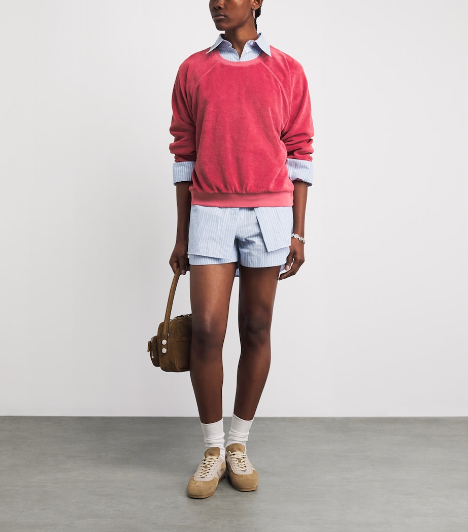 Suzie Kondi Womens Cotton-Blend Samos Sweatshirt Framboise Image 2