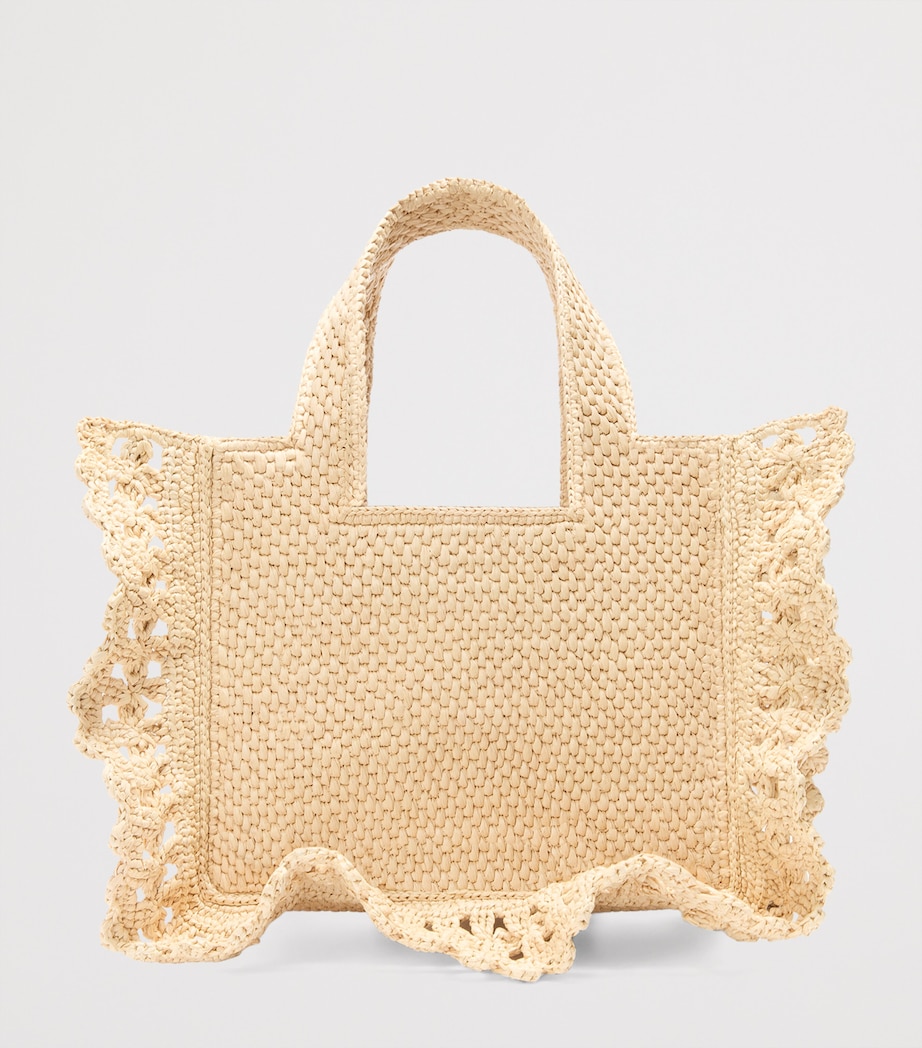 x Paula's Ibiza Raffia Font Tote Bag NATURAL Image 4