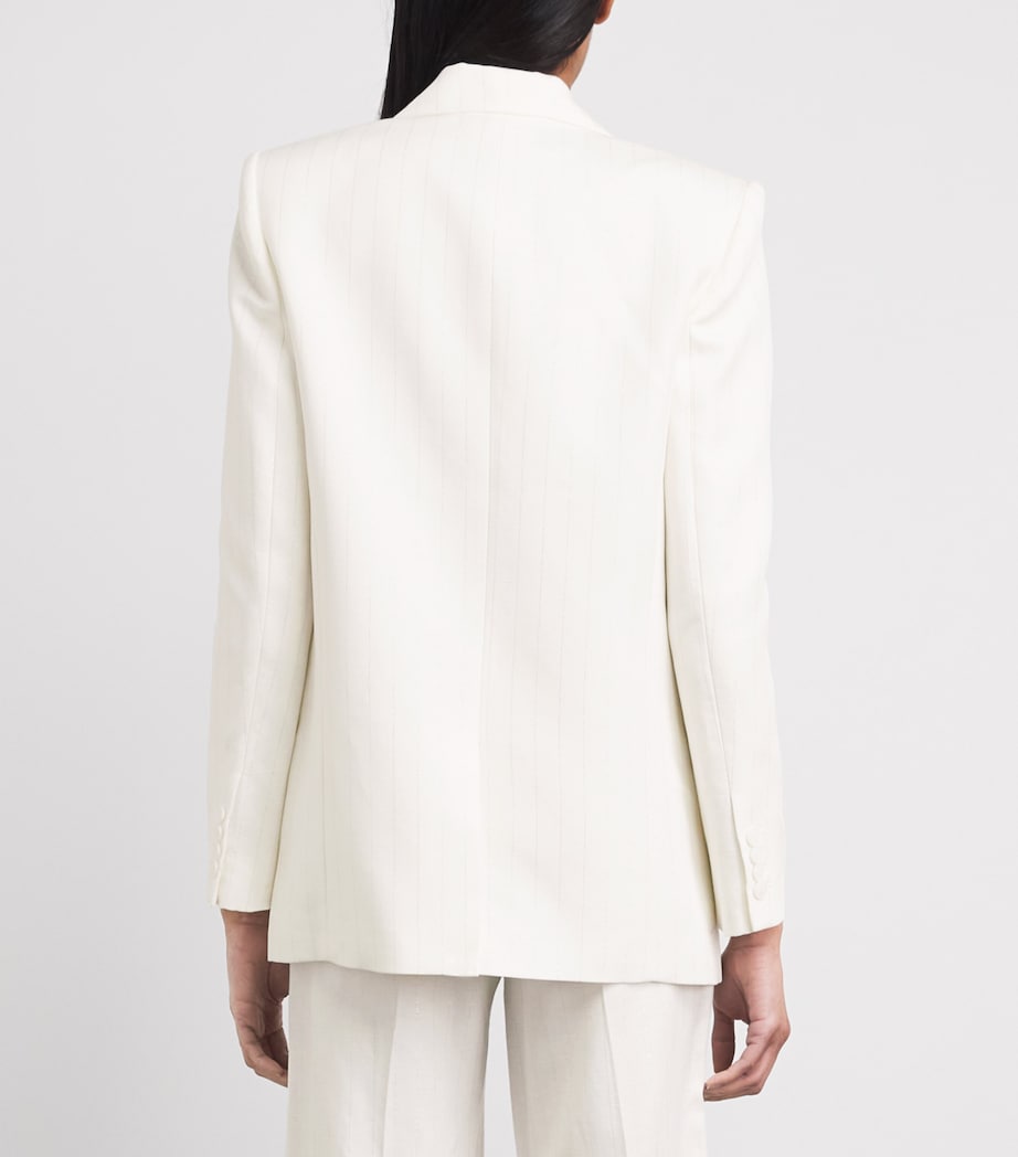 Double-Breasted Blazer WHITE Image 5