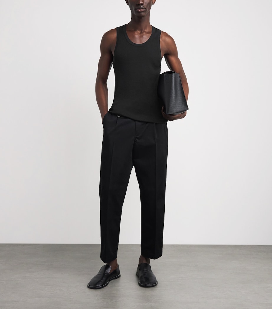 Simkhai Mens Cotton Elikai Tank Top Black Image 2