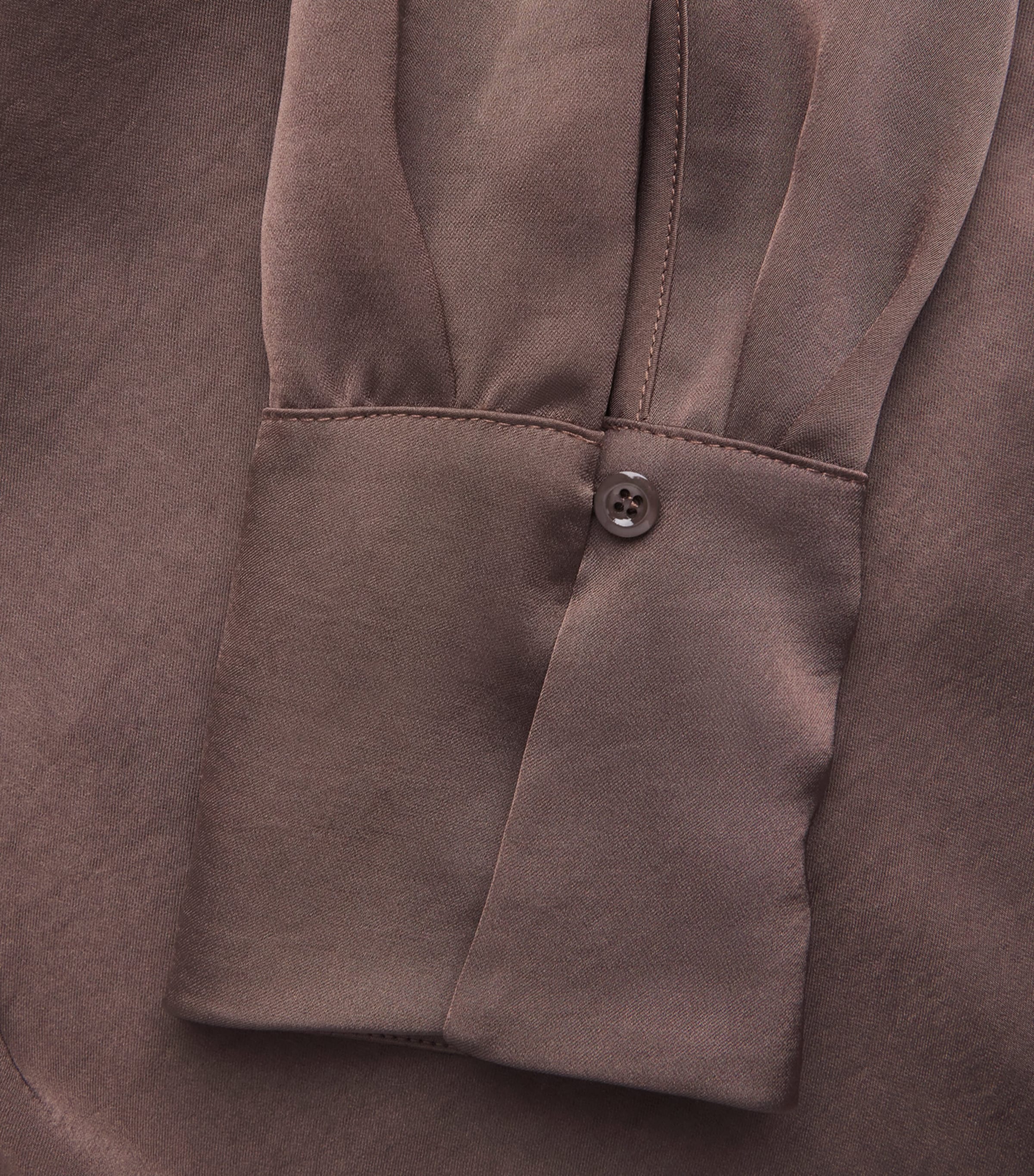 Claudie Pierlot Womens Satin Blouse Brown Ice Image 6