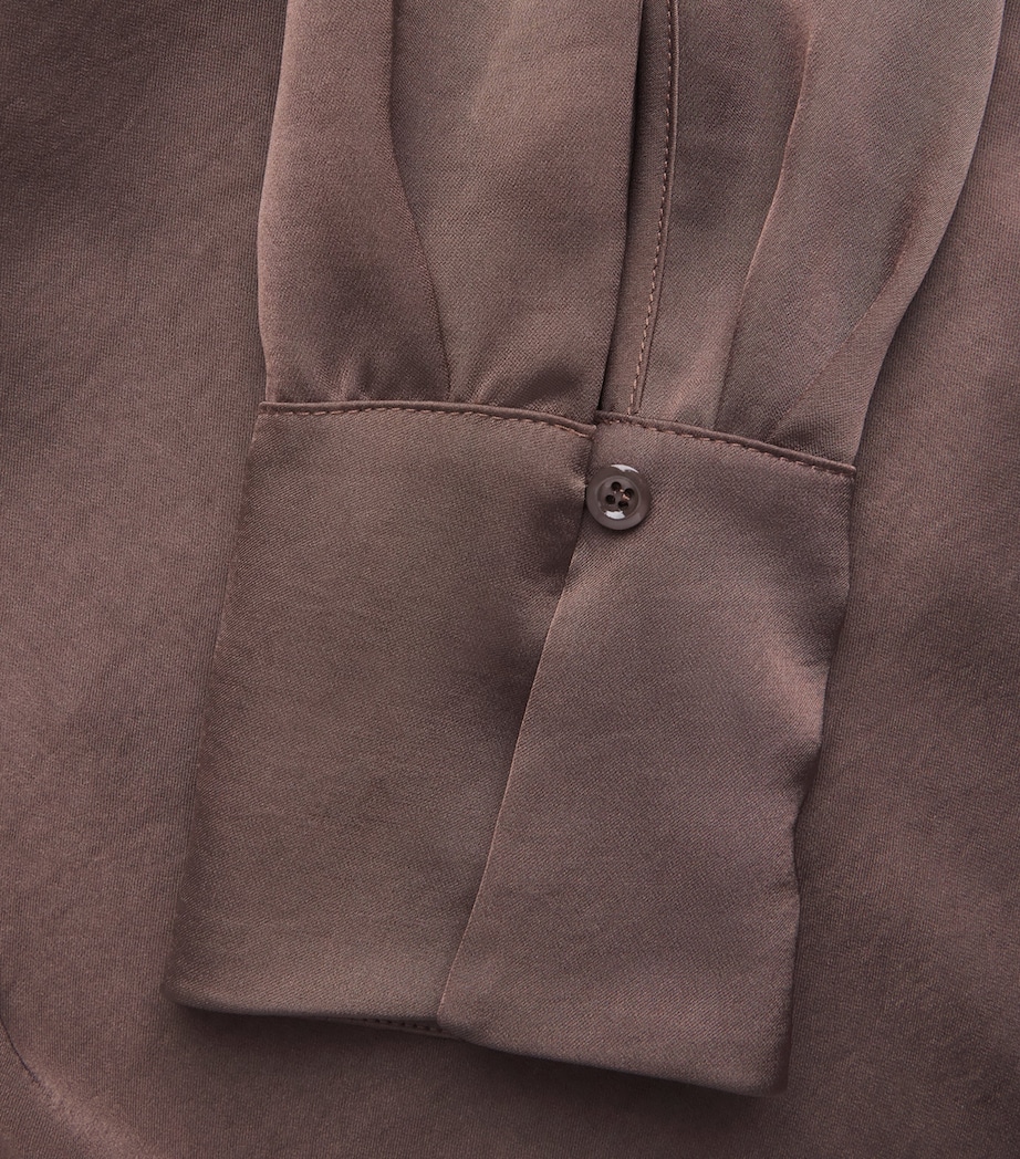 Claudie Pierlot Womens Satin Blouse Brown Ice Image 6