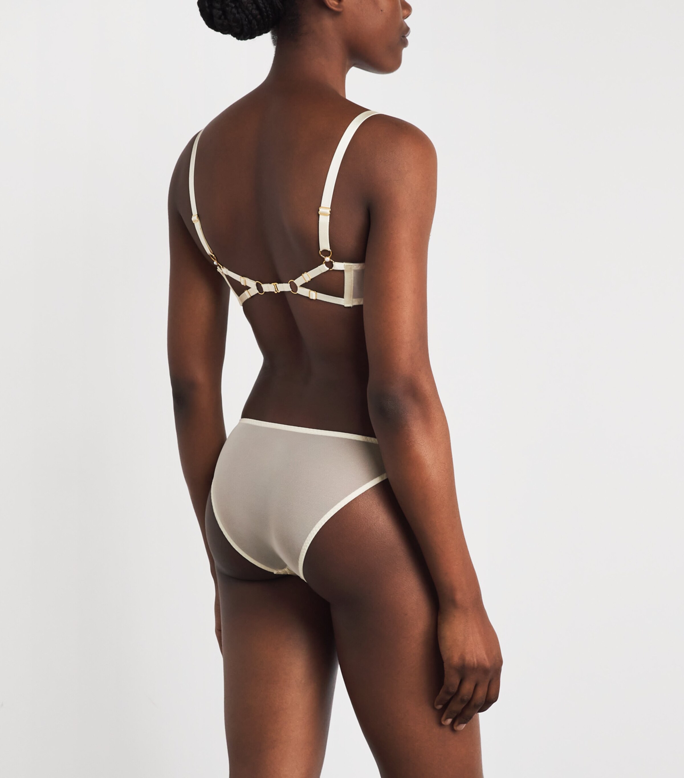 Bordelle Womens Pearl Briefs Cream Glow Image 3