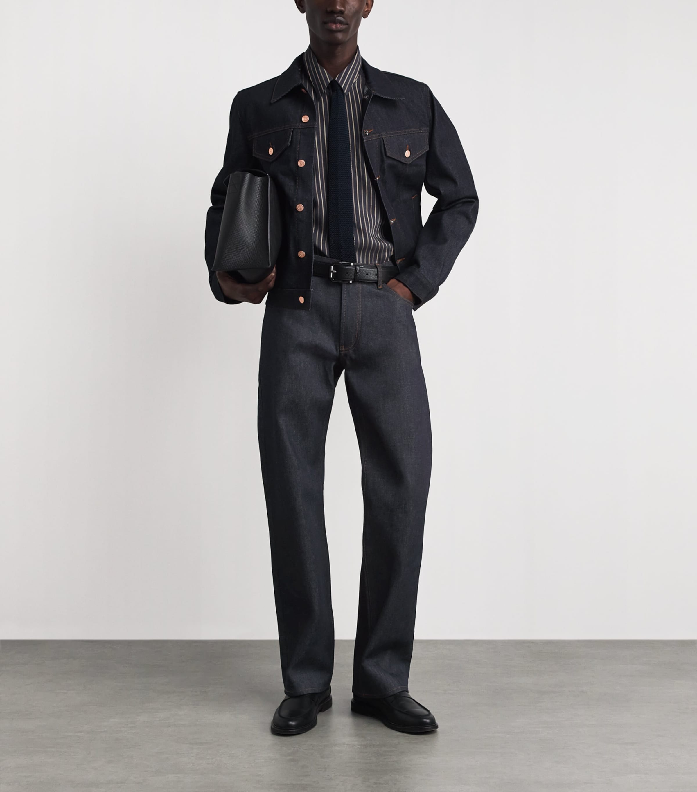 Emporio Armani Mens Straight-Leg Jeans Image 2