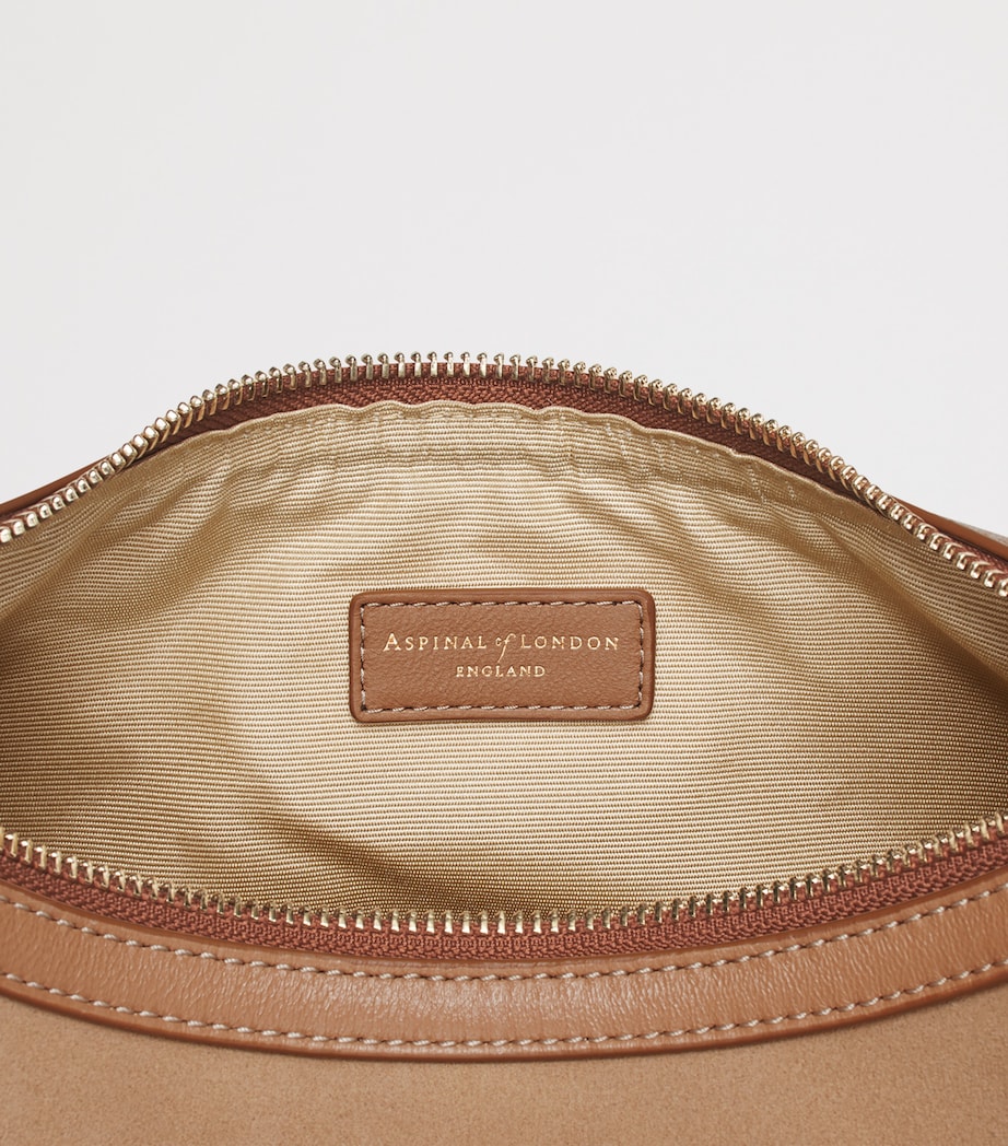 Aspinal Of London Small Leather Soho Crescent Shoulder Bag Naturaltan Image 7