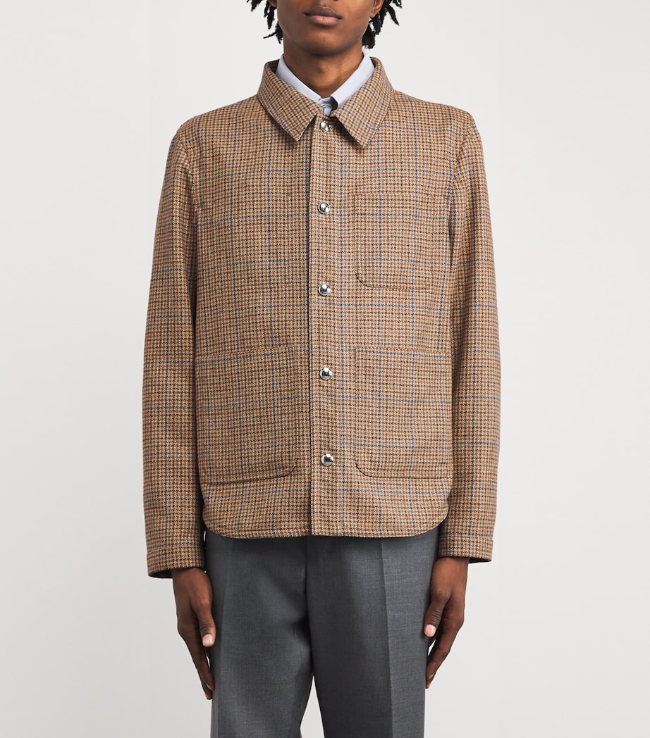 Wool Snap Utility Jacket BROWN Image 3