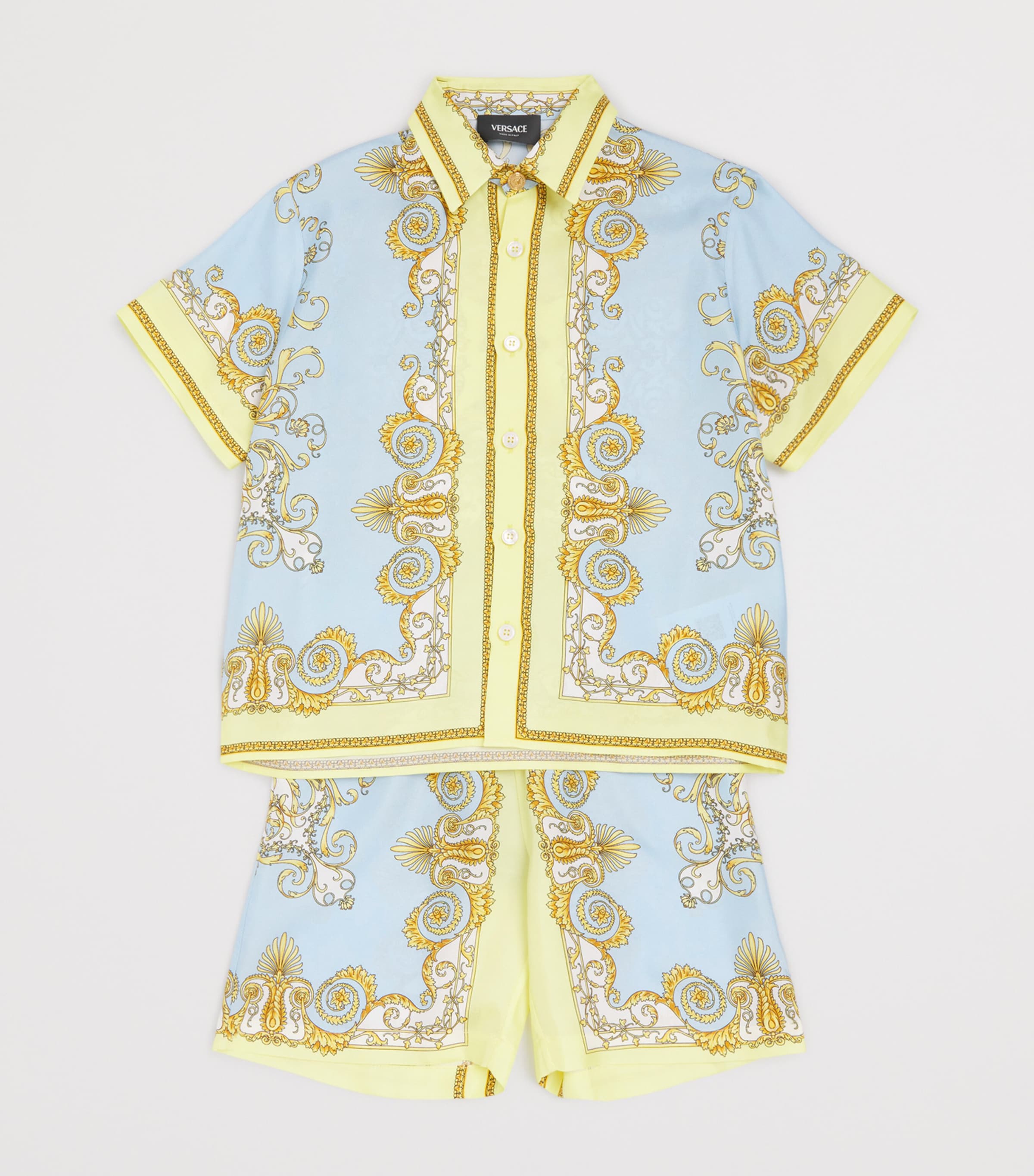 Silk Barocco Shorts (12 Months - 5 Years) 5Y580 YELL+95 BLUE Image 3