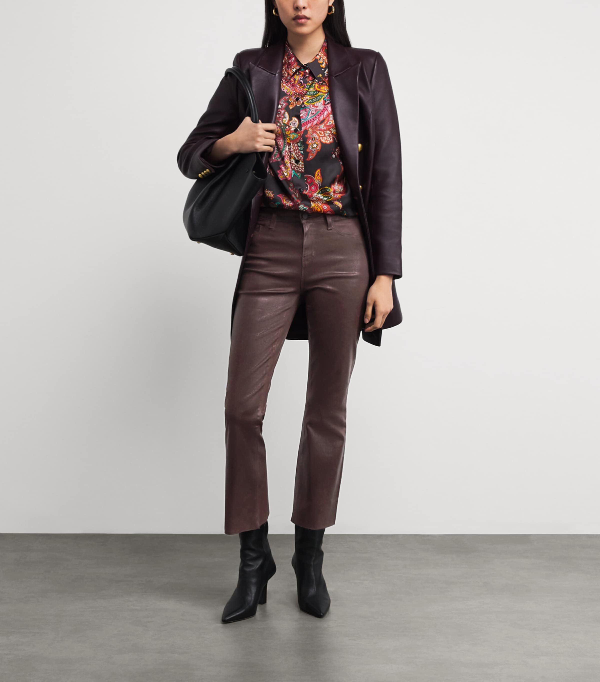 Coated Kendra Flared Jeans CHOCOLATE COATED Image 2