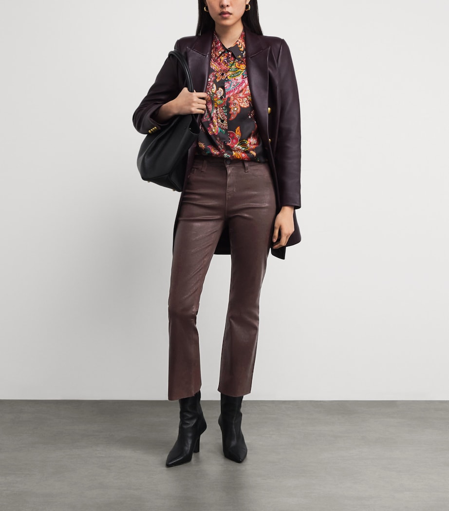 Coated Kendra Flared Jeans CHOCOLATE COATED Image 2