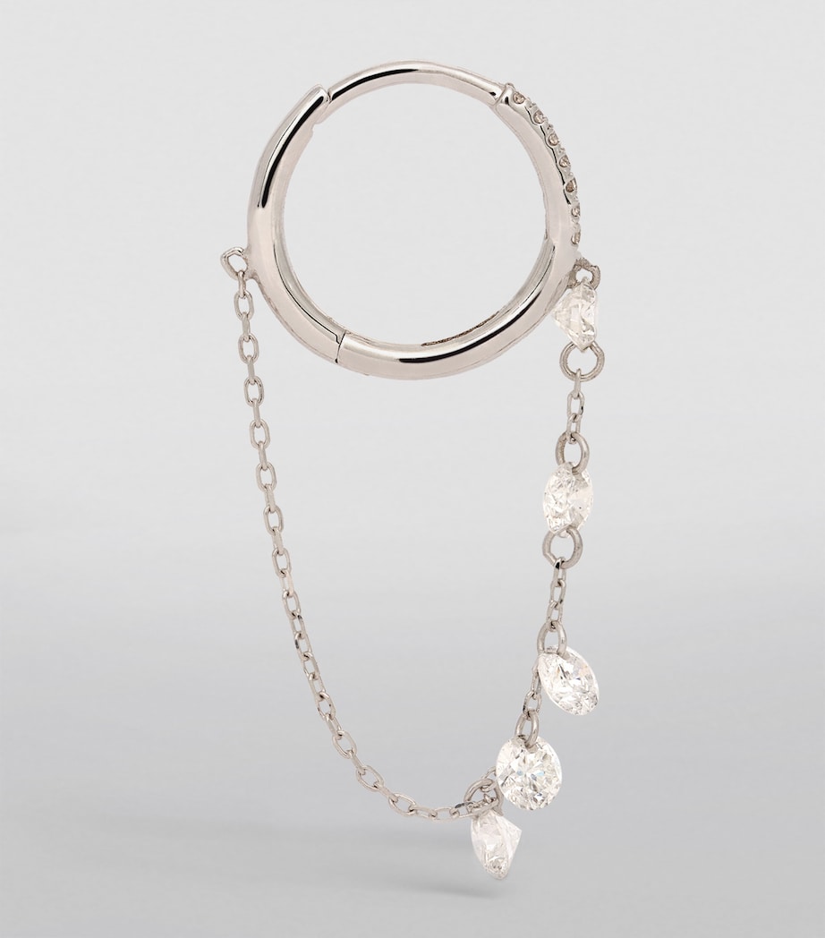 White Gold and Diamond Danaé Single Earring WHITE GOLD Image 3