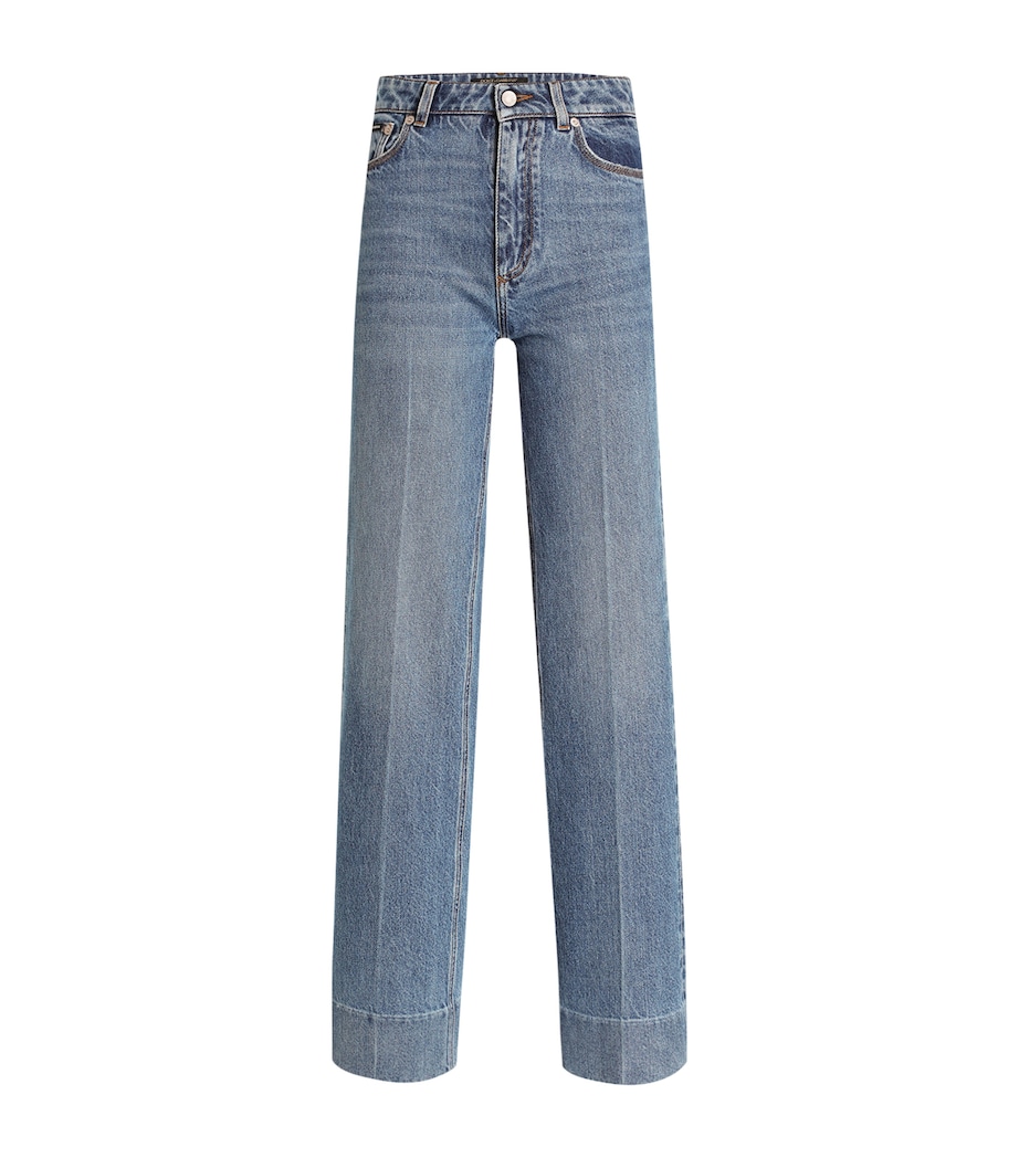 Fold-Effect High-Rise Jeans COMBINED COLOUR Image 1