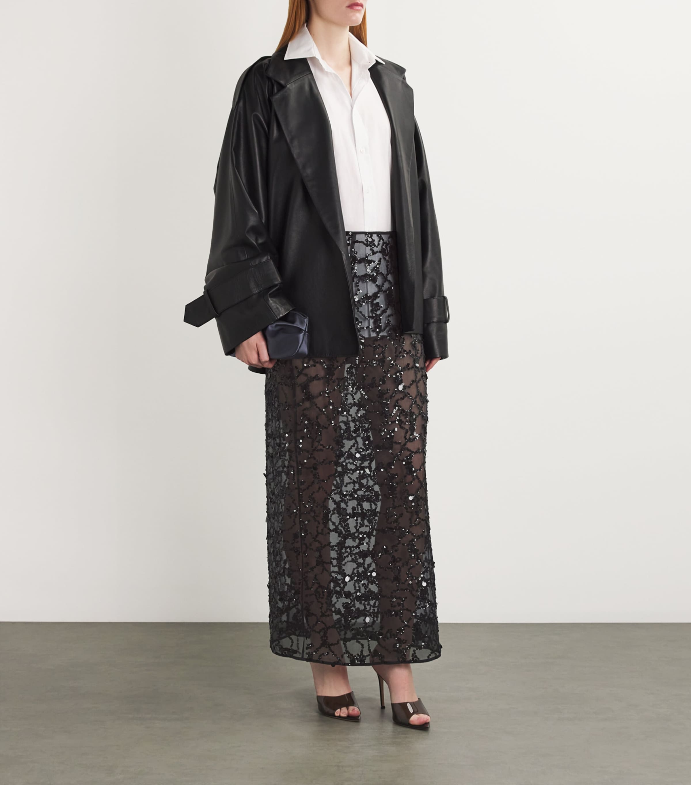 Scuba Circle Midi Skirt 825 NERO Image 2