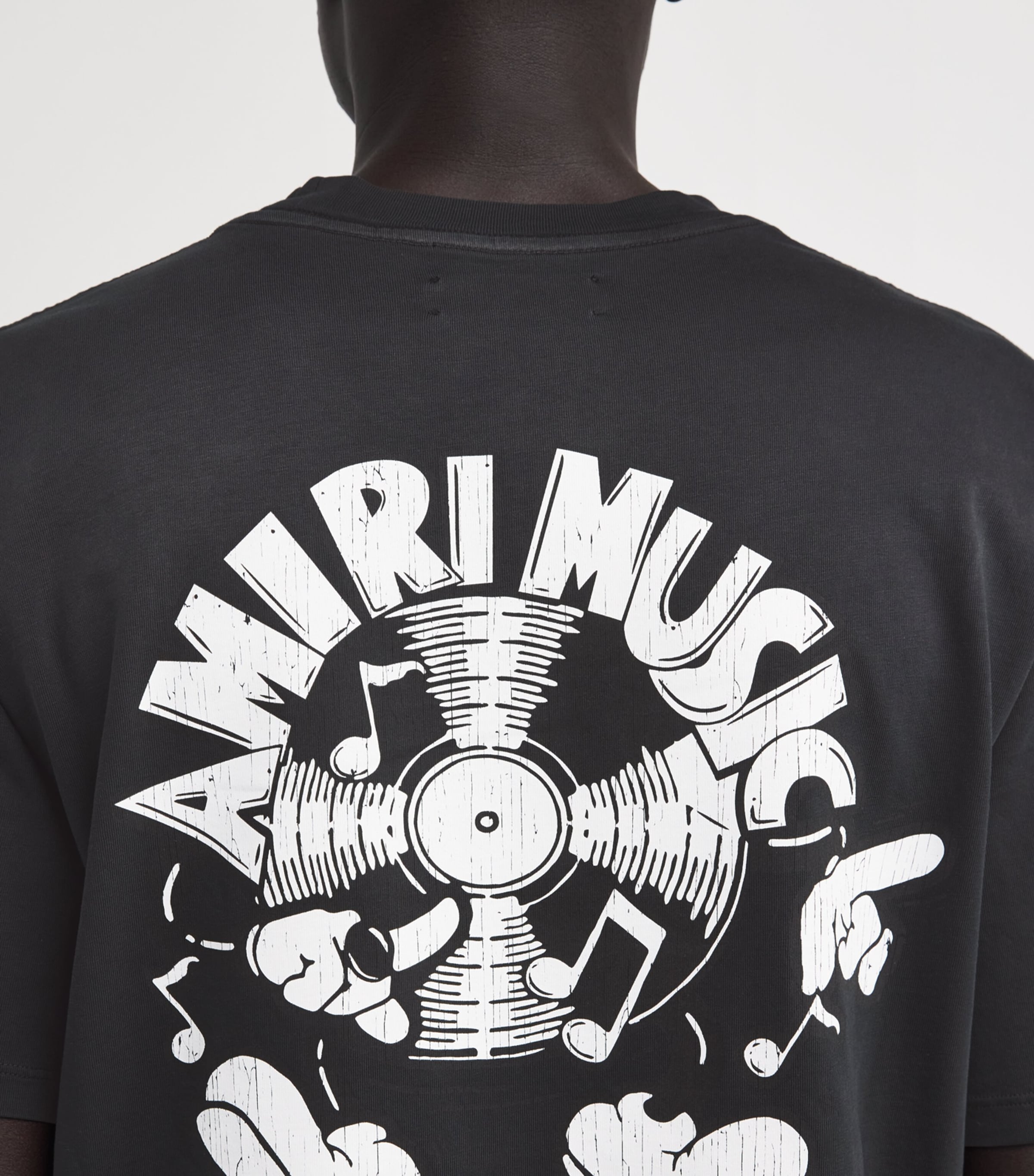 AMIRI♦ミュージックレコード グラフィックブラックTシャツ AMIRI Music Record Print T-Shirt | Harrods CA