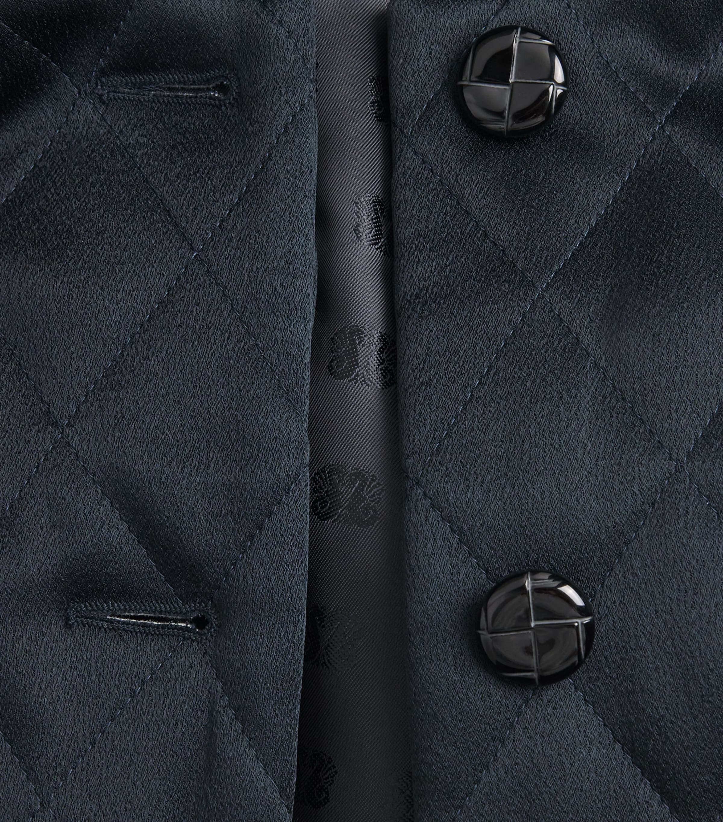 Quilted Gliss Cropped Jacket 0017 DARK NAVY Image 5