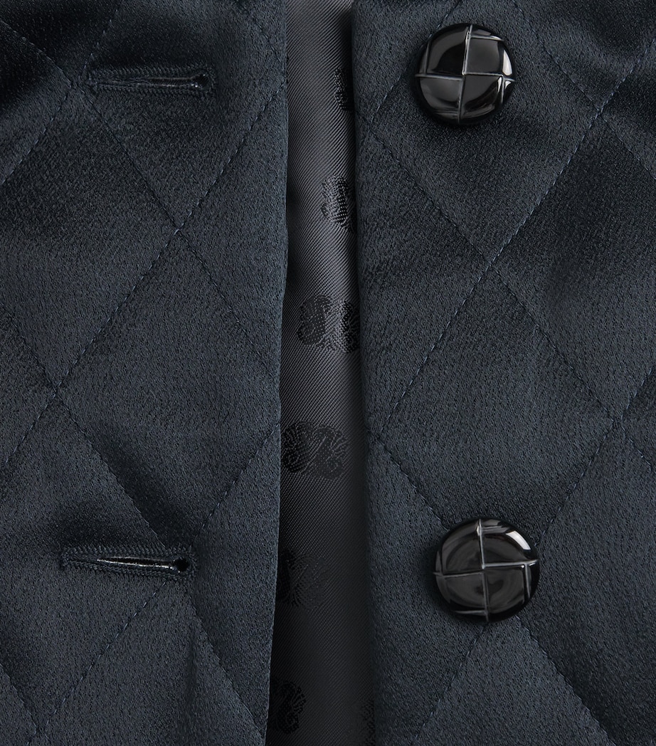 Quilted Gliss Cropped Jacket 0017 DARK NAVY Image 5