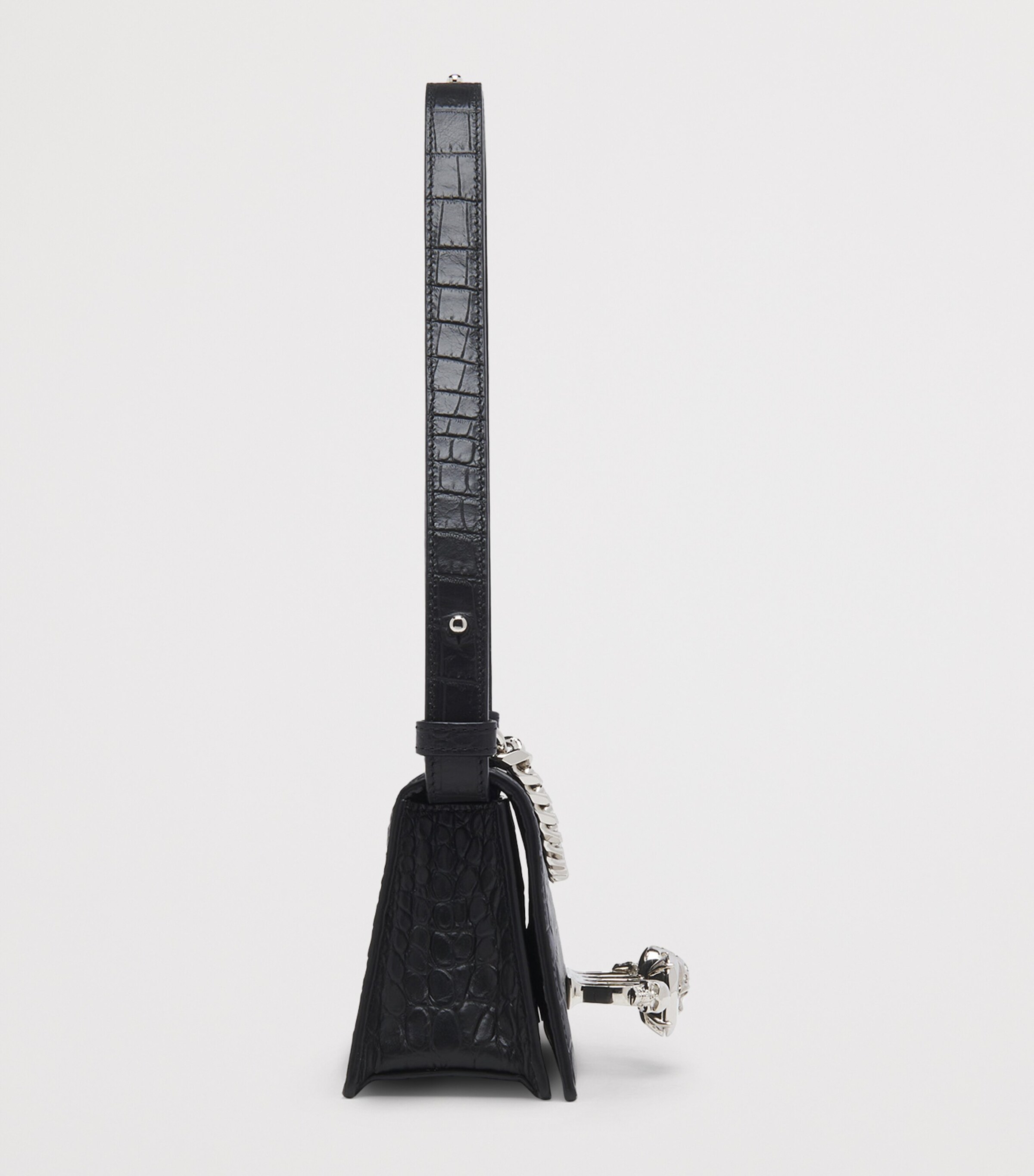 McQueen Leather Skull Four-Ring Top-Handle Bag Image 4