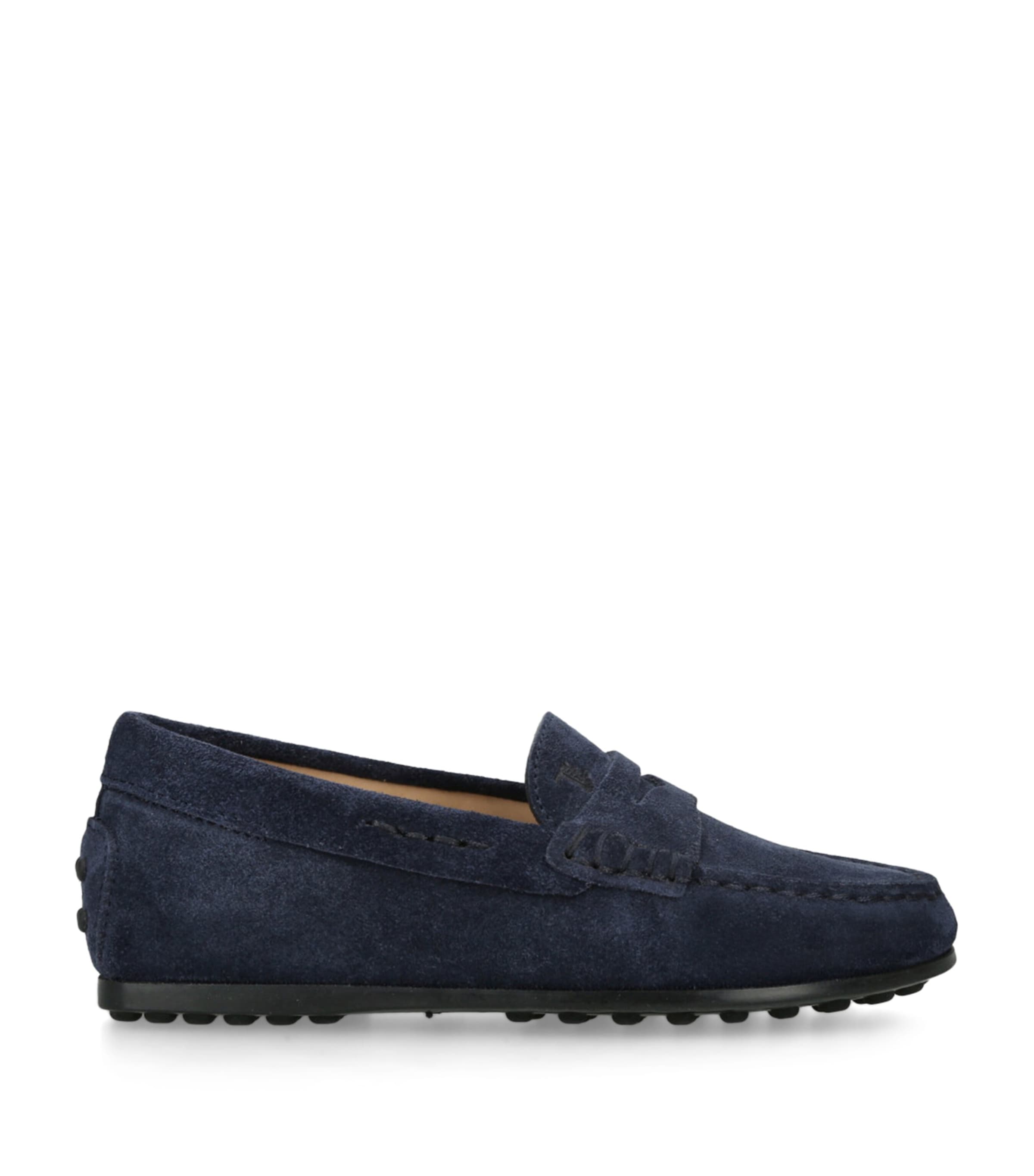 Tod's Suede Gommino Loafers Navy Image 1