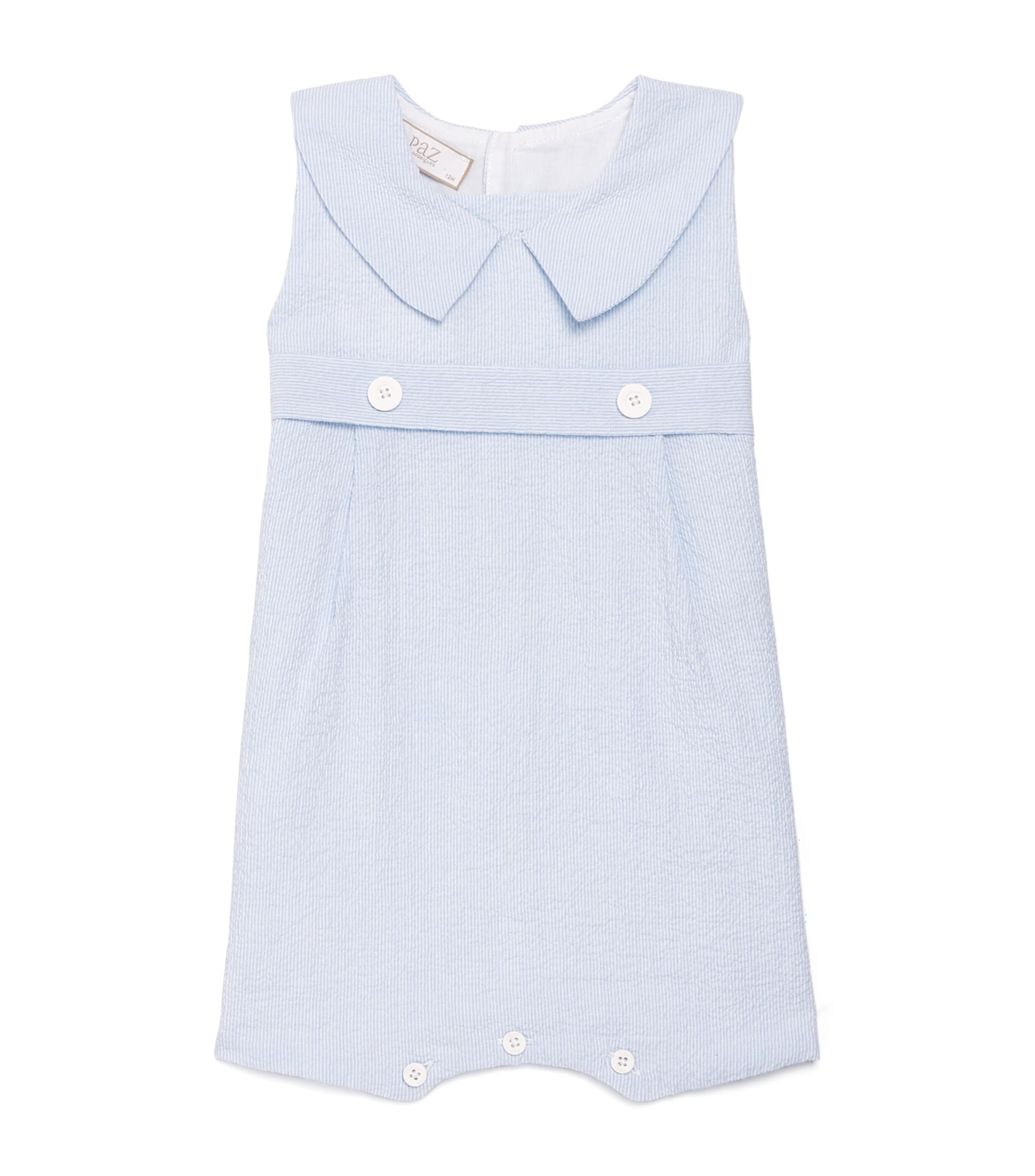 Cotton-Blend Candy Playsuit (1-24 Months) 801 T2066 SKY BLUE Image 1