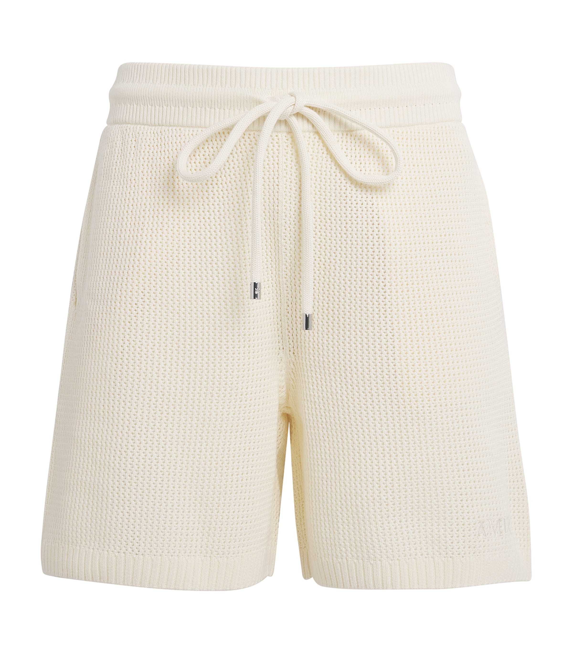 AMIRI Mens Cotton Crochet Shorts Ivory Image 1