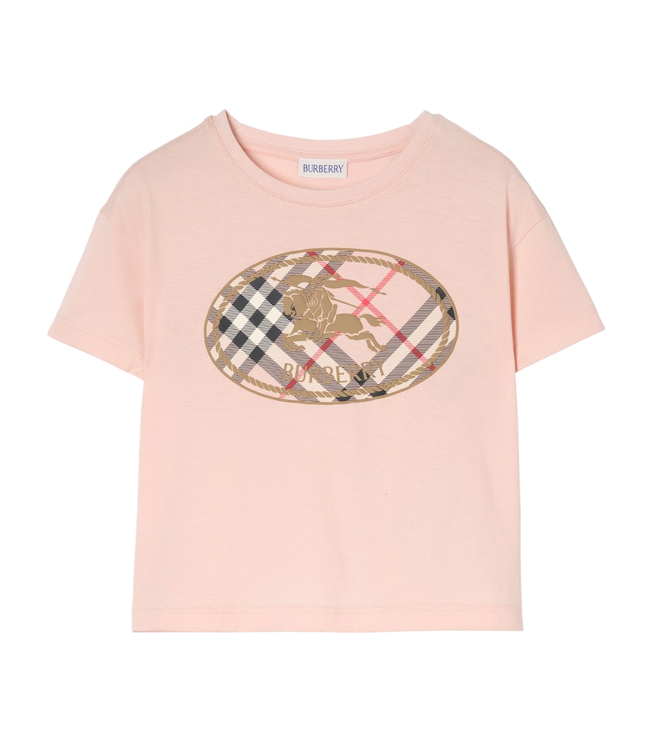 Burberry Kids Cotton Knight Stamp T-Shirt (4-12 years) Bouquet Image 1