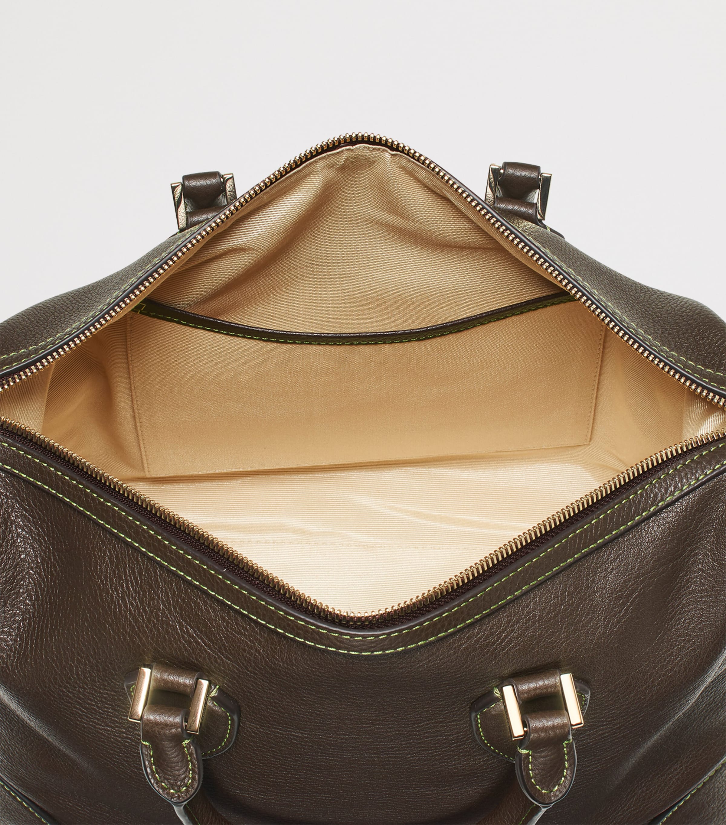 Leather Hudson Bowling Bag DARKBROWN Image 4