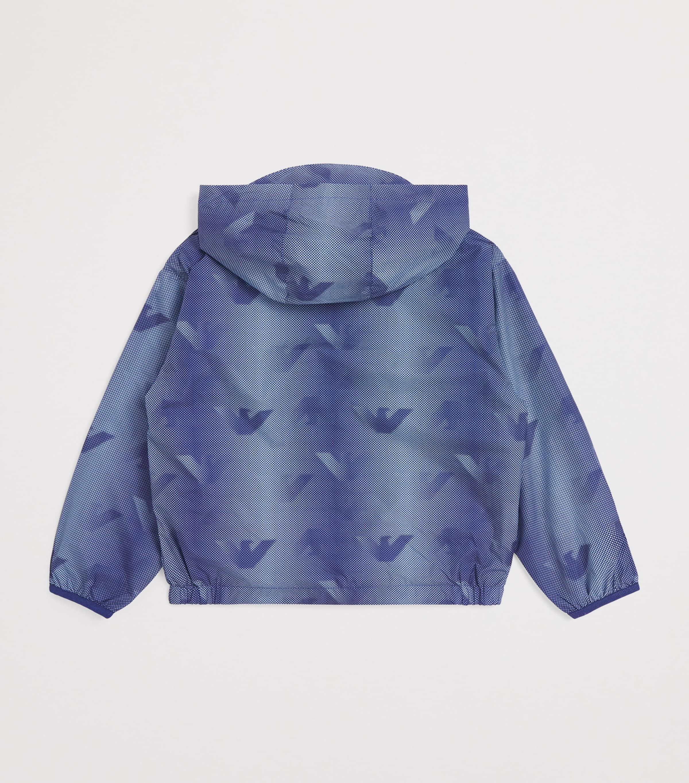 Logo Hooded Windbreaker (4-16 Years) U9360 SOFT CHAMBRAY Image 2