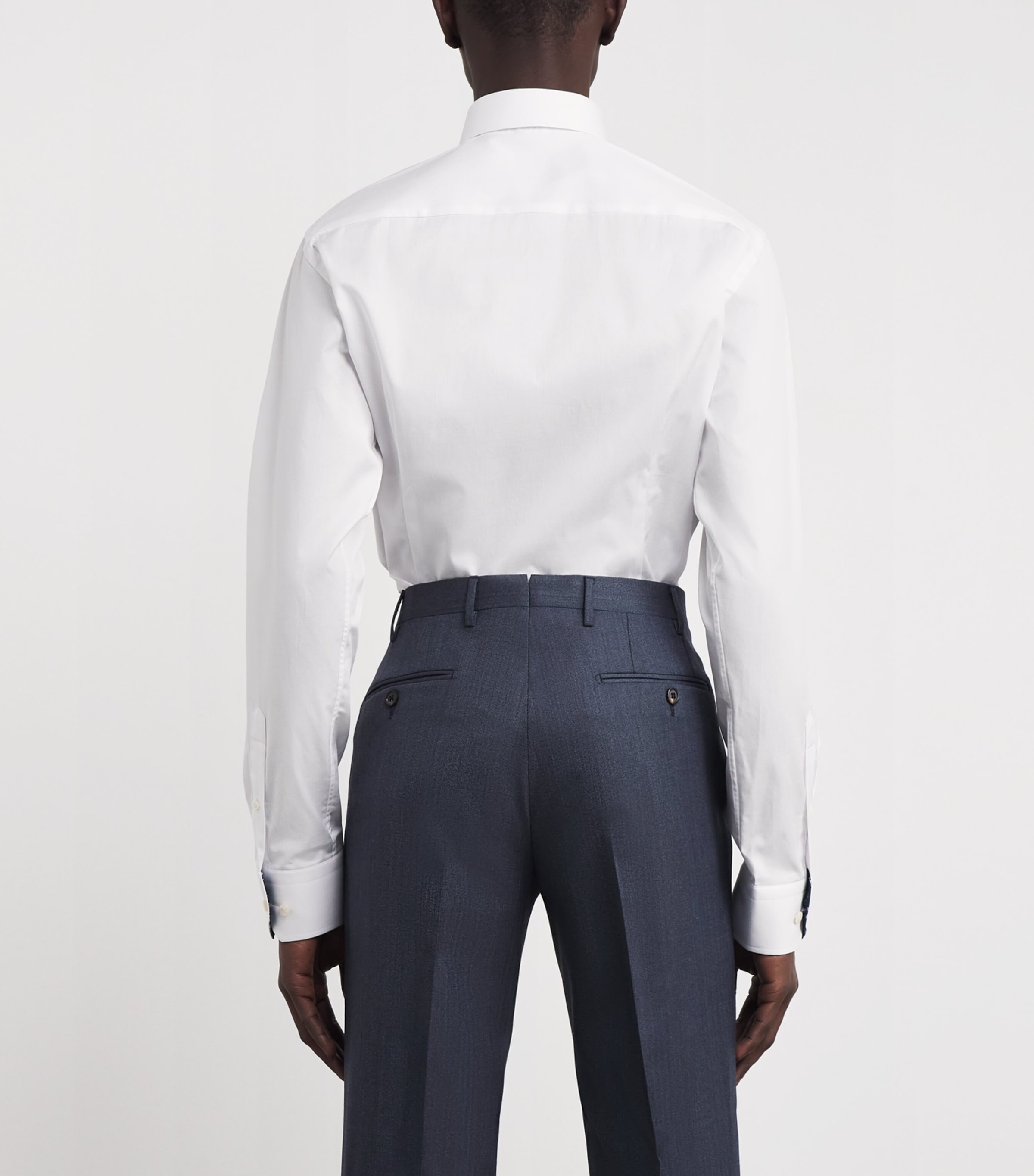 Signature Twill Floral-Trim Shirt WHITE FLORAL Image 4