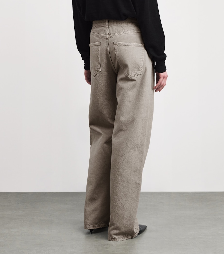 The Row Womens Finbar Straight Jeans Smoke Grey Image 4