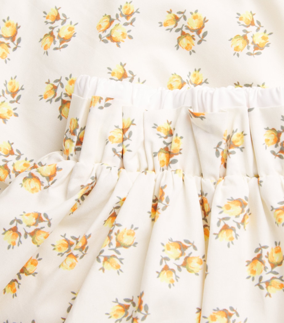 Maje Womens Printed Button-Front Mini Skirt Yellow Small Flowers Image 6