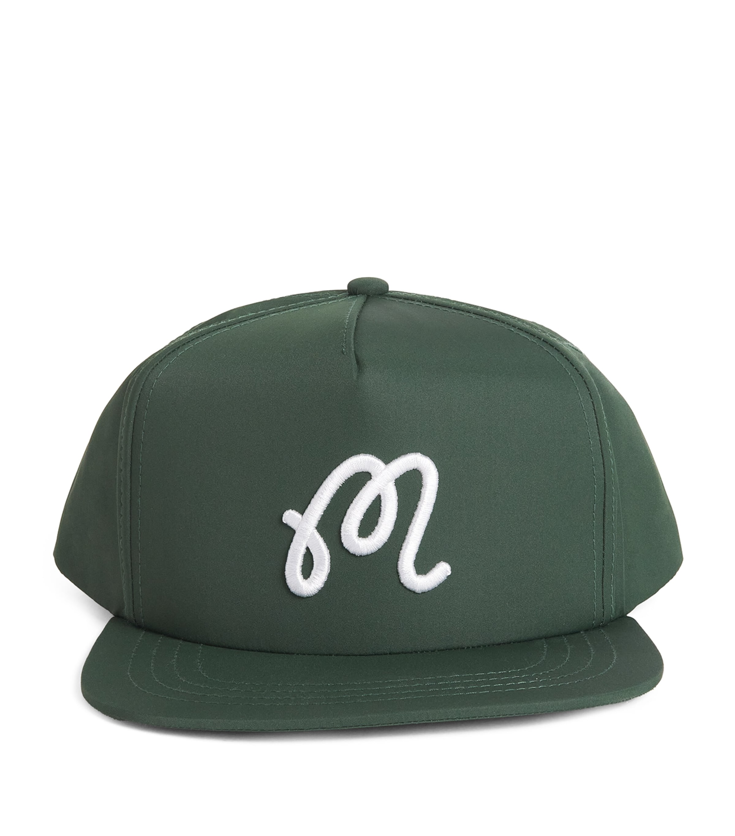 Malbon Golf Embroidered M Snapback Cap Forest Image 1