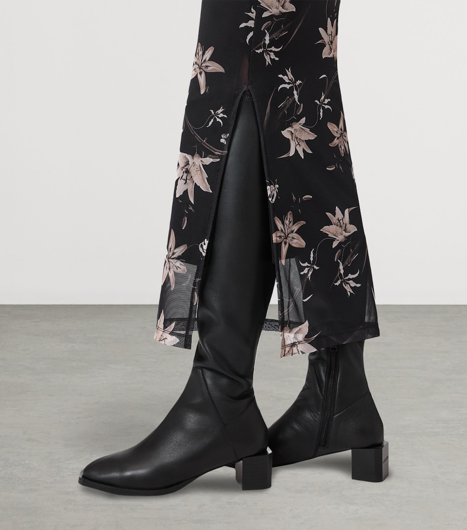 Mesh Floral Print Caia Dress PETRA SEPIA BROWN Image 7