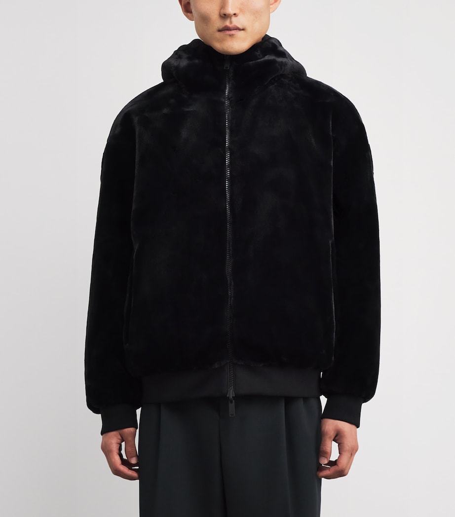 Reversible Roland Bunny Bomber Jacket BLACK - 292 Image 6