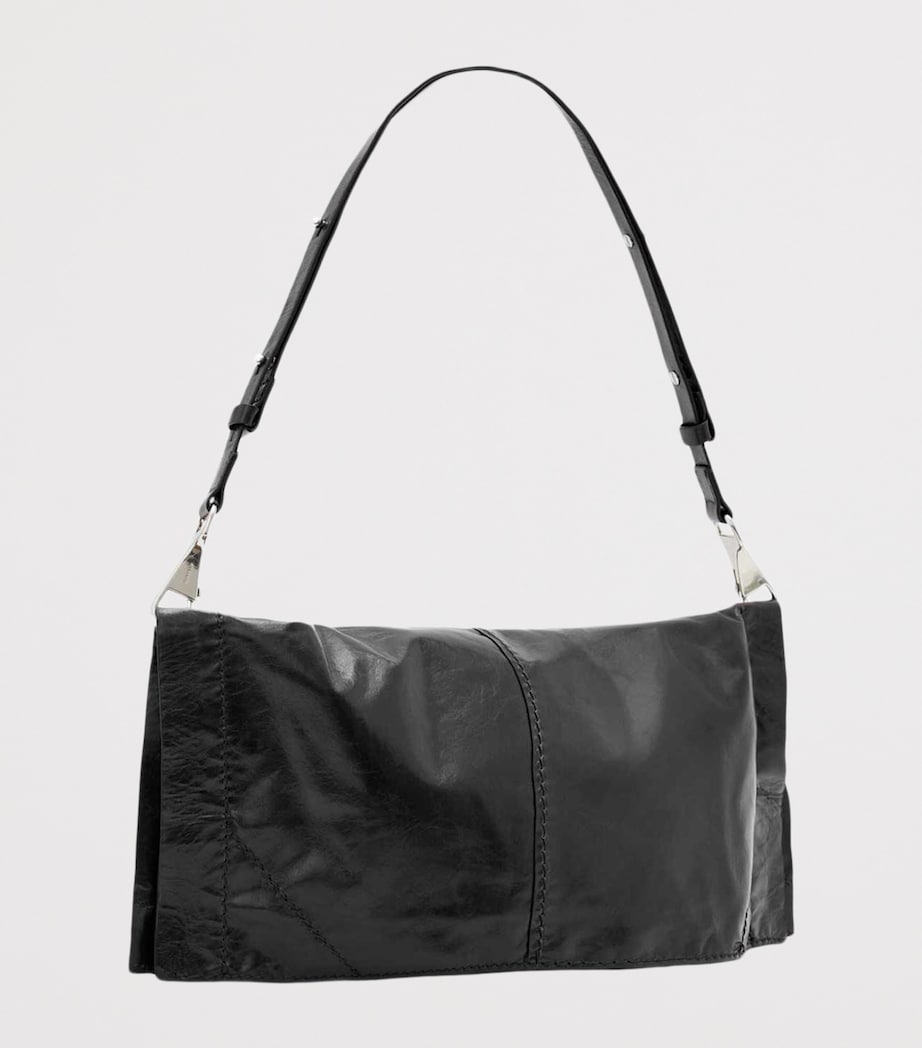 AllSaints Leather Lutece Shoulder Bag Black Image 2