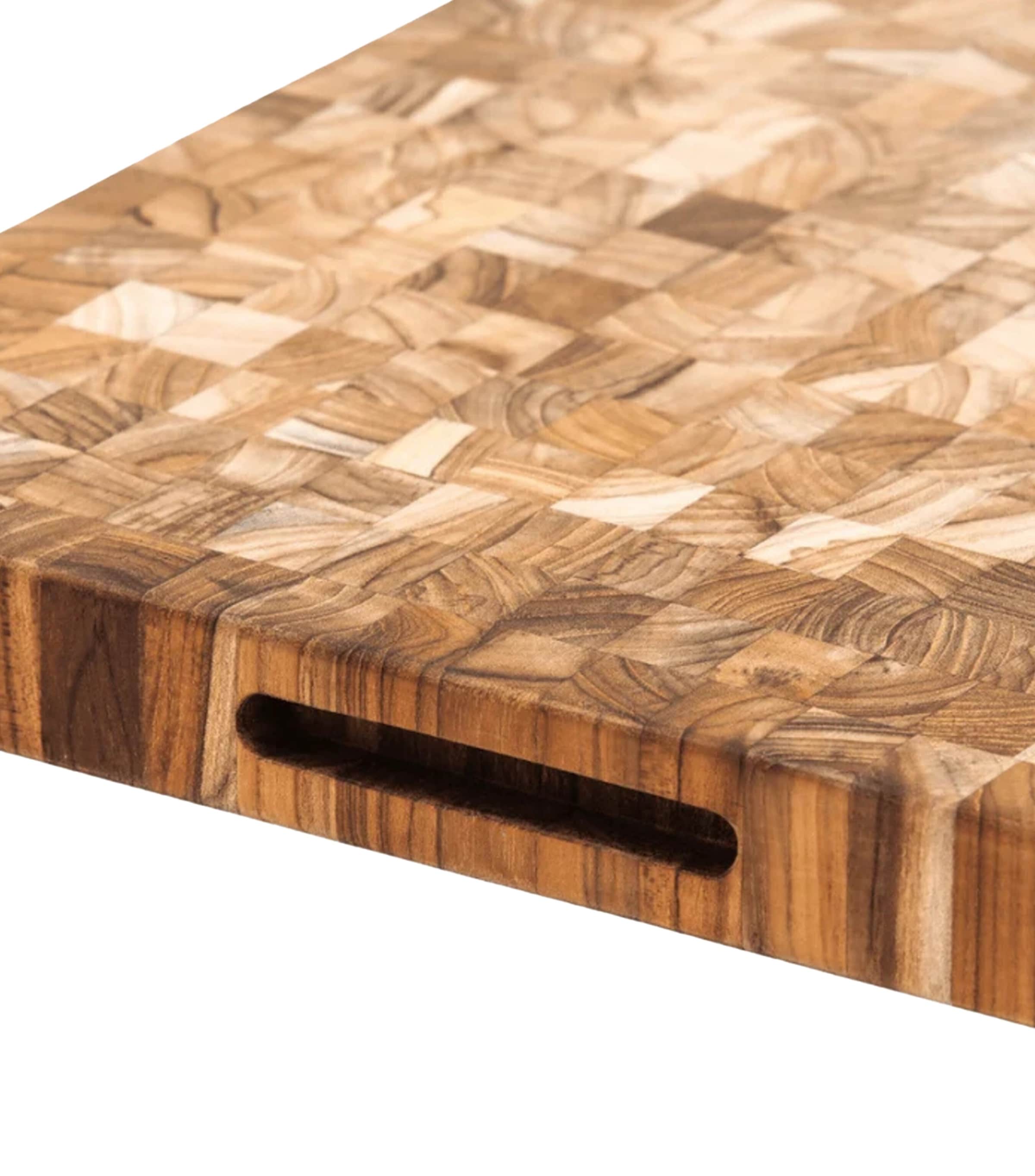 TeakHaus Butcher Block Carving and Cutting Board (42cm x 30.5cm) Wood Image 3