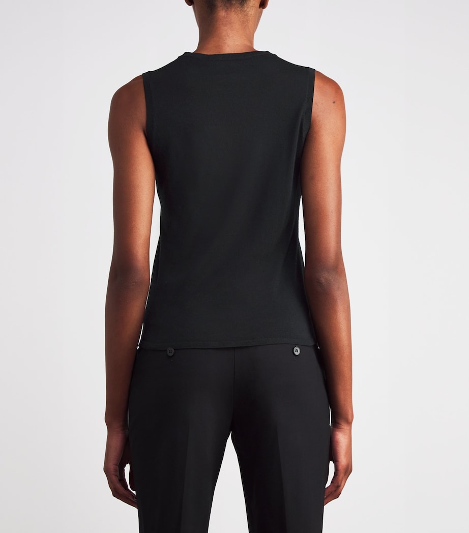 Regal Wool Sweater Vest 001 BLACK Image 4