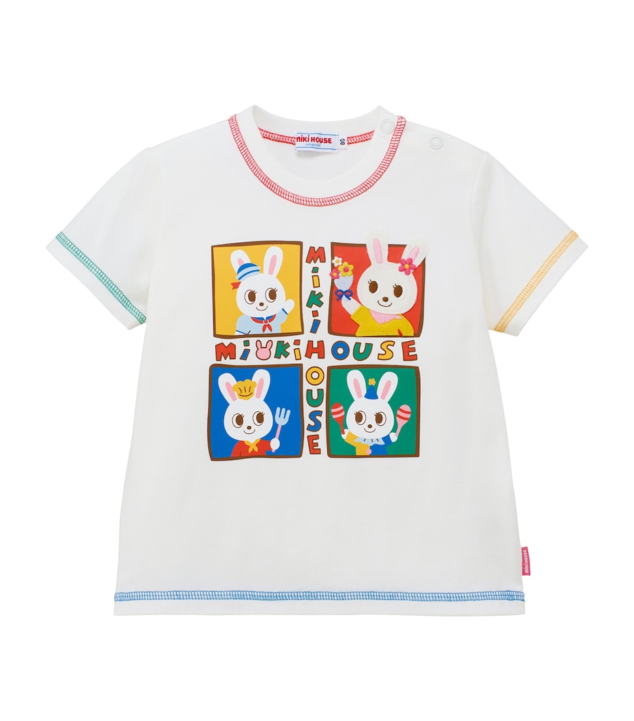 Miki House Cotton Bunny Grid T-Shirt (2-7 Years) Image 1