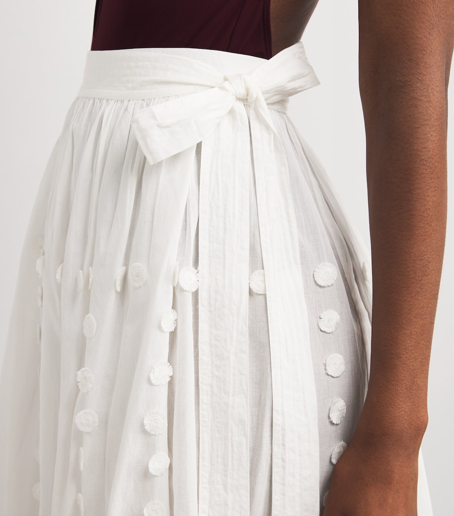 Cotton Kyla Wrap Midi Skirt PRI PRISTINE Image 6