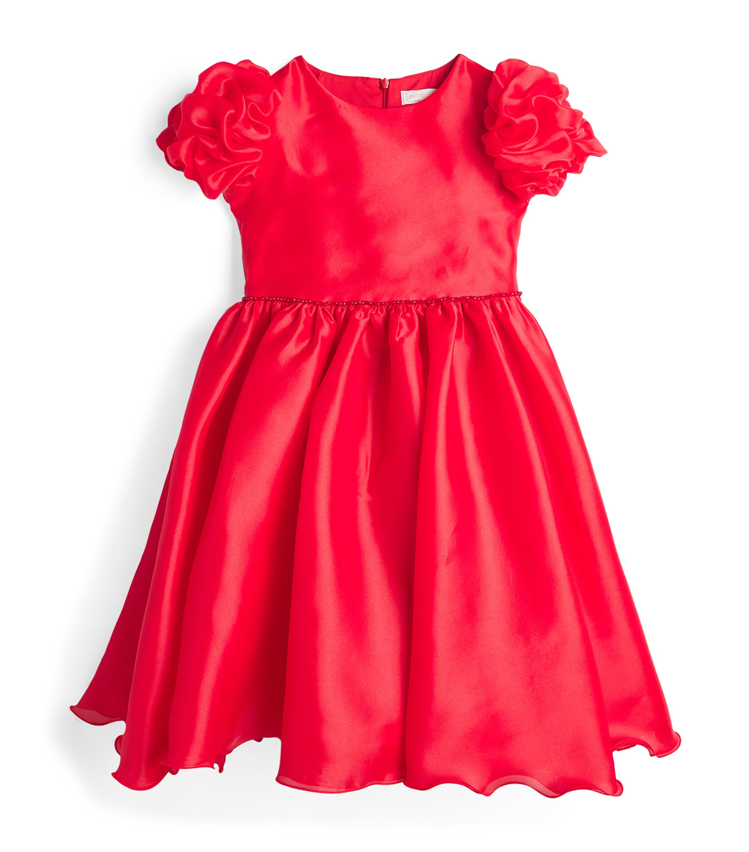 Bimbalo Ruffled-Sleeve Dress (2-14 Years) Red Image 1