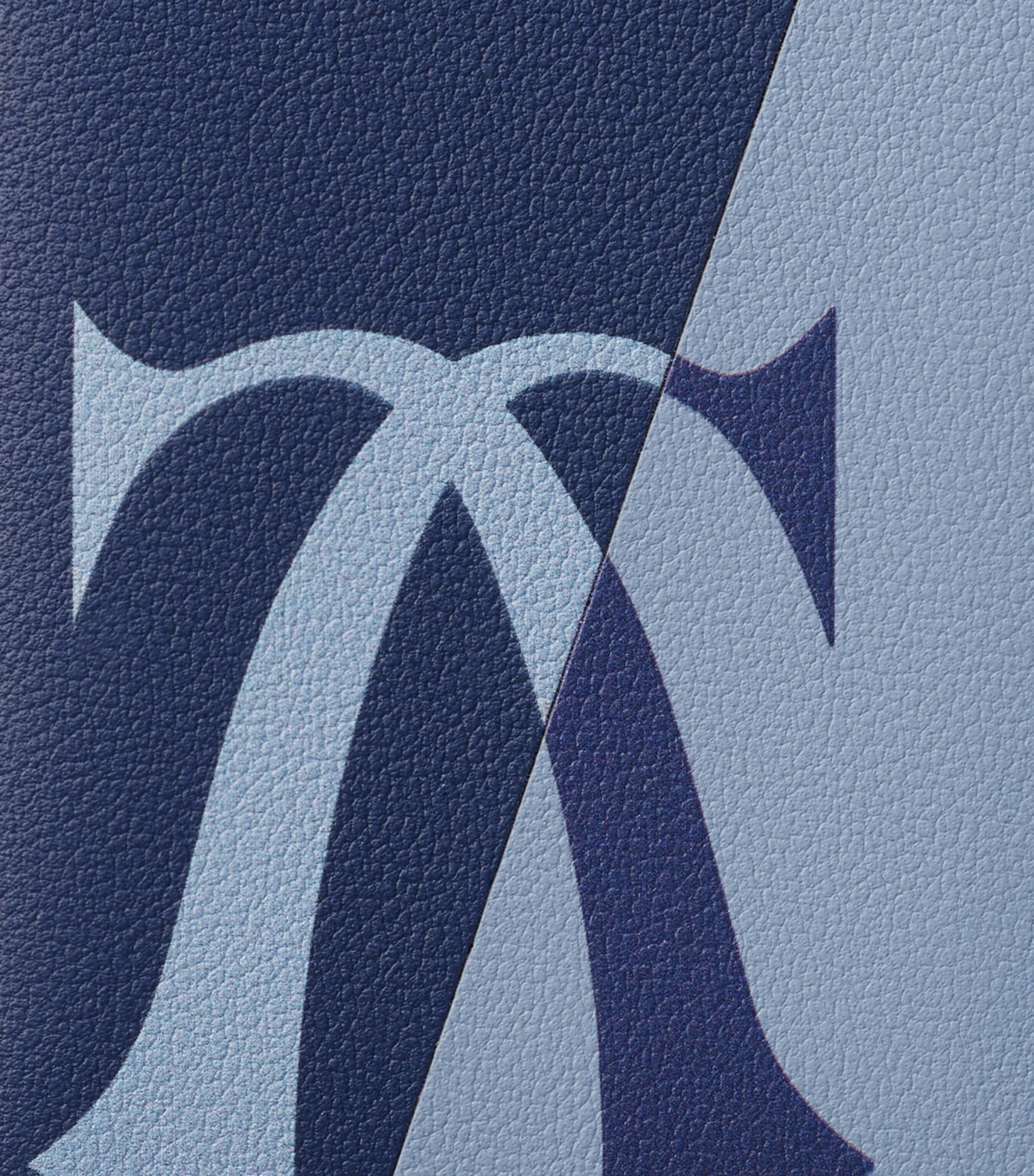 Leather Must de Cartier XL Logo Bifold Card Holder BLUE Image 4