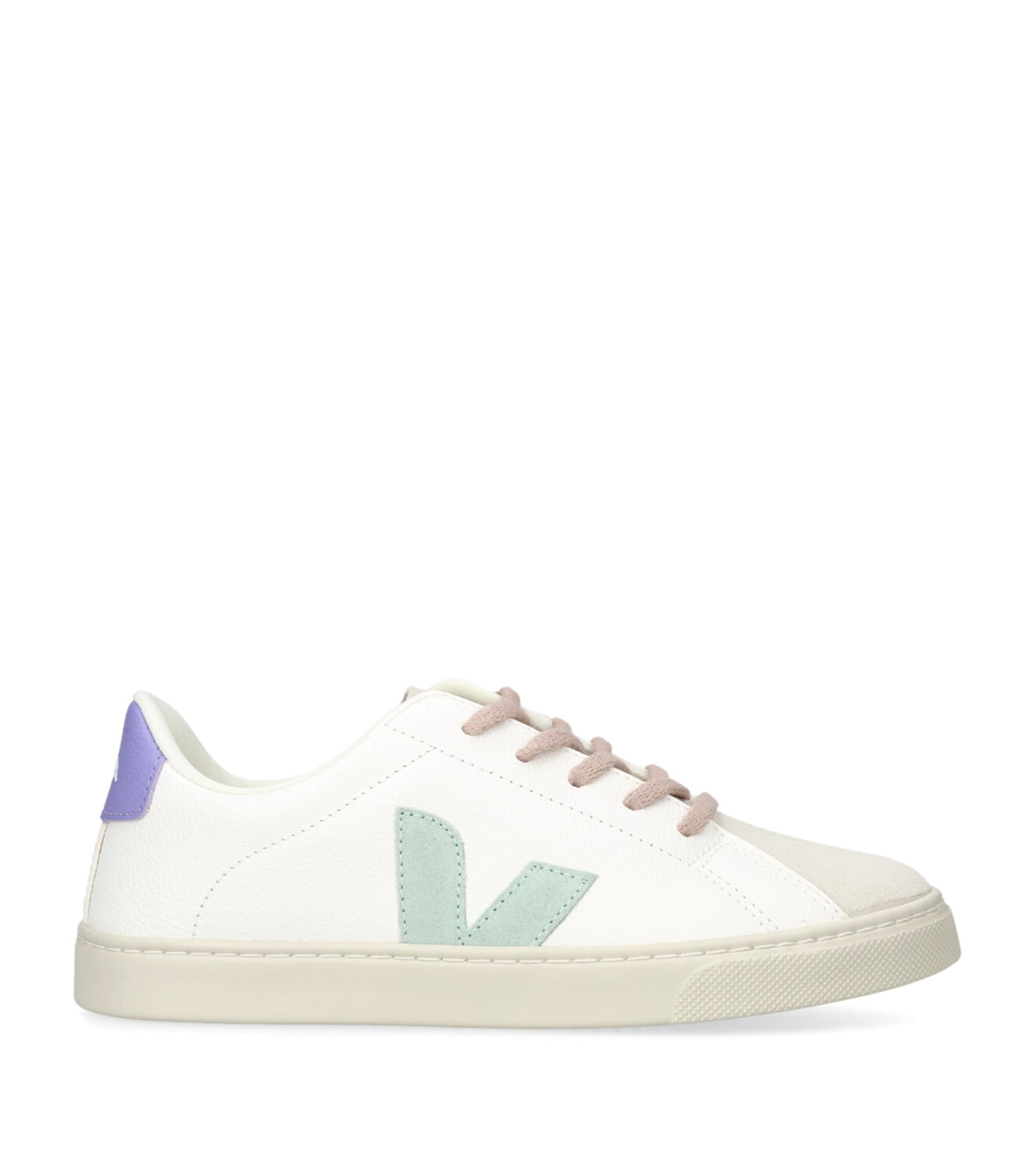 Veja Girls Green Oth Kids Esplar Laces Leather Trainers 6-9 Years