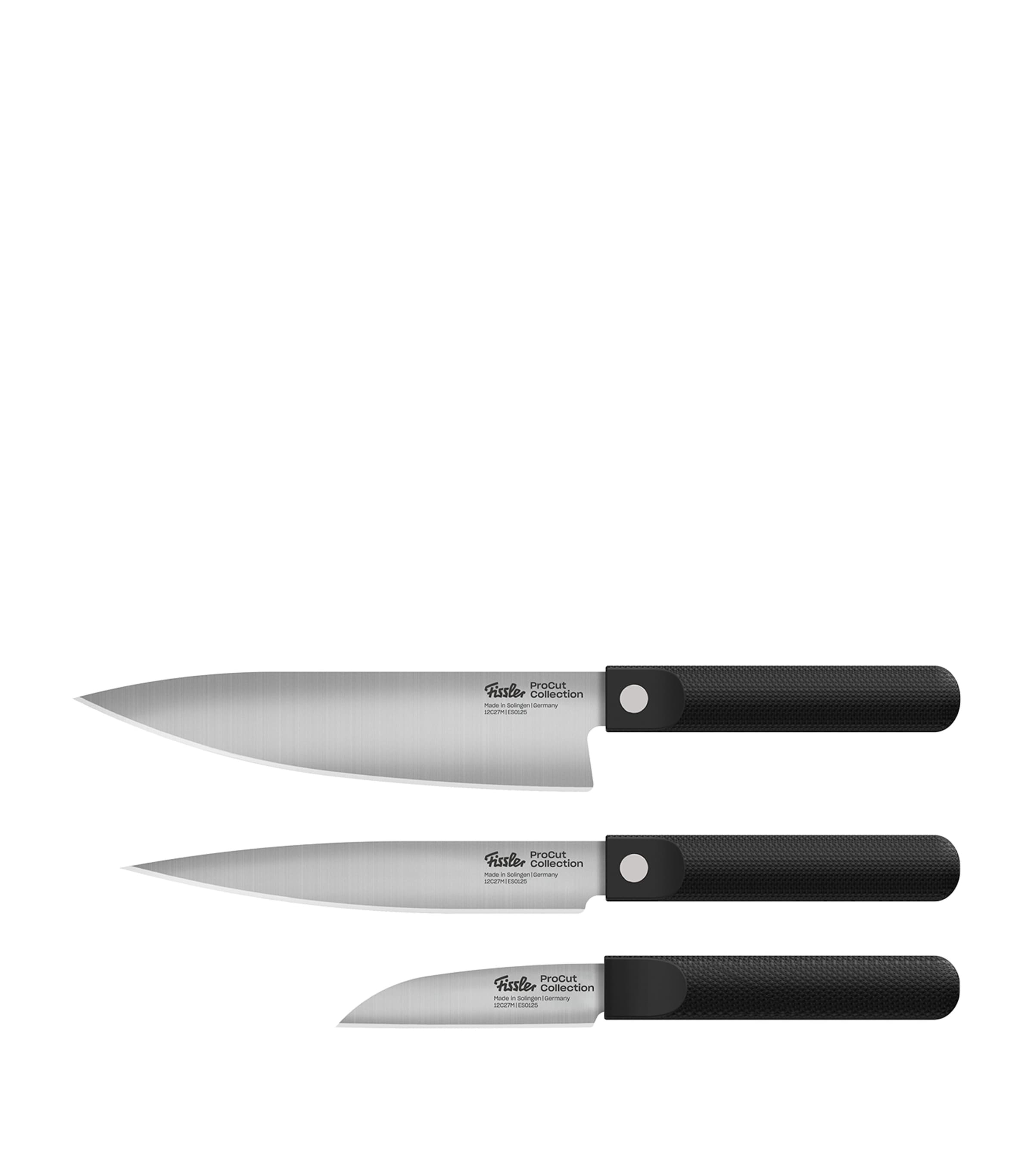 Stainless Steel ProCut 3-Piece Knife Set SS / SILVER / BLACK Image 1
